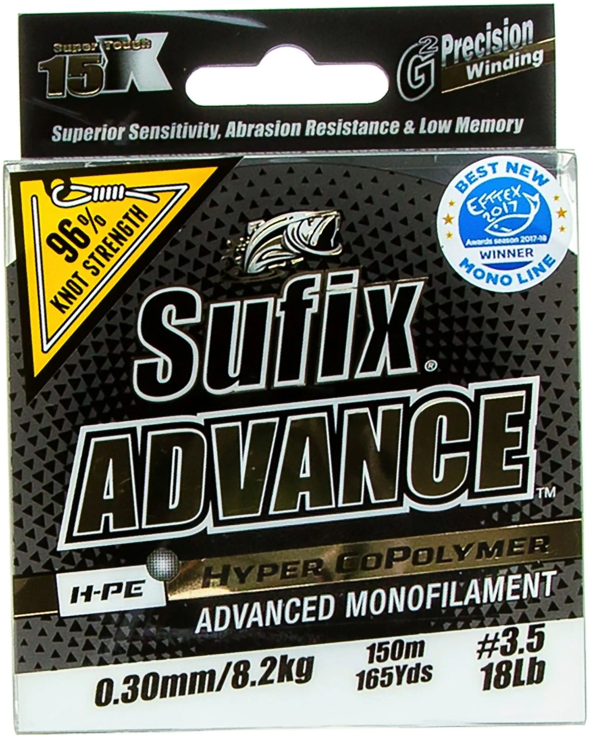 Sufix Advance 150m 0,30mm/8,2kg kirkas siima - 1
