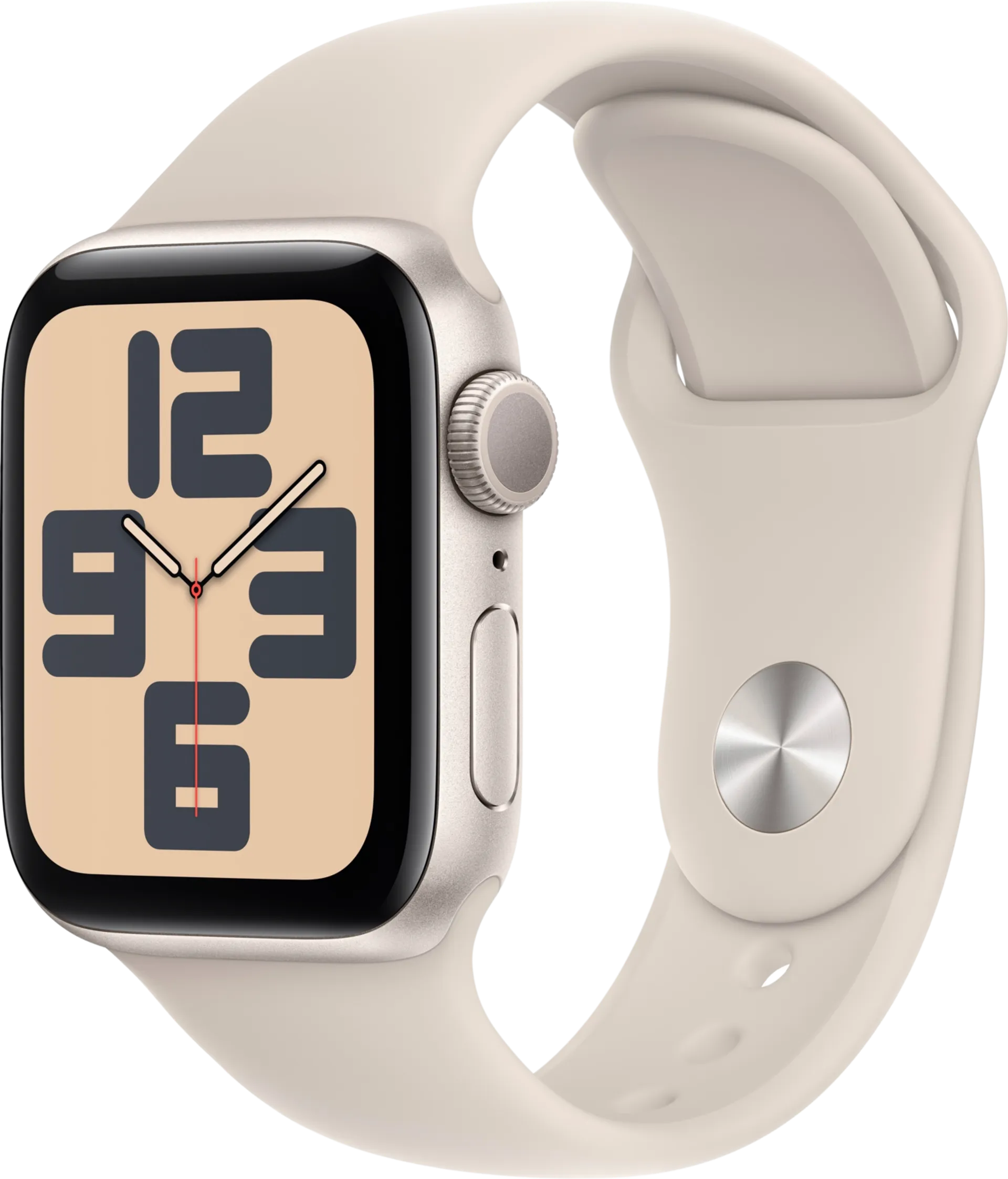 Apple watch SE GPS 40mm valkoinen alumiinikotelo valkoinen urheiluranneke - S/M MR9U3KS/A