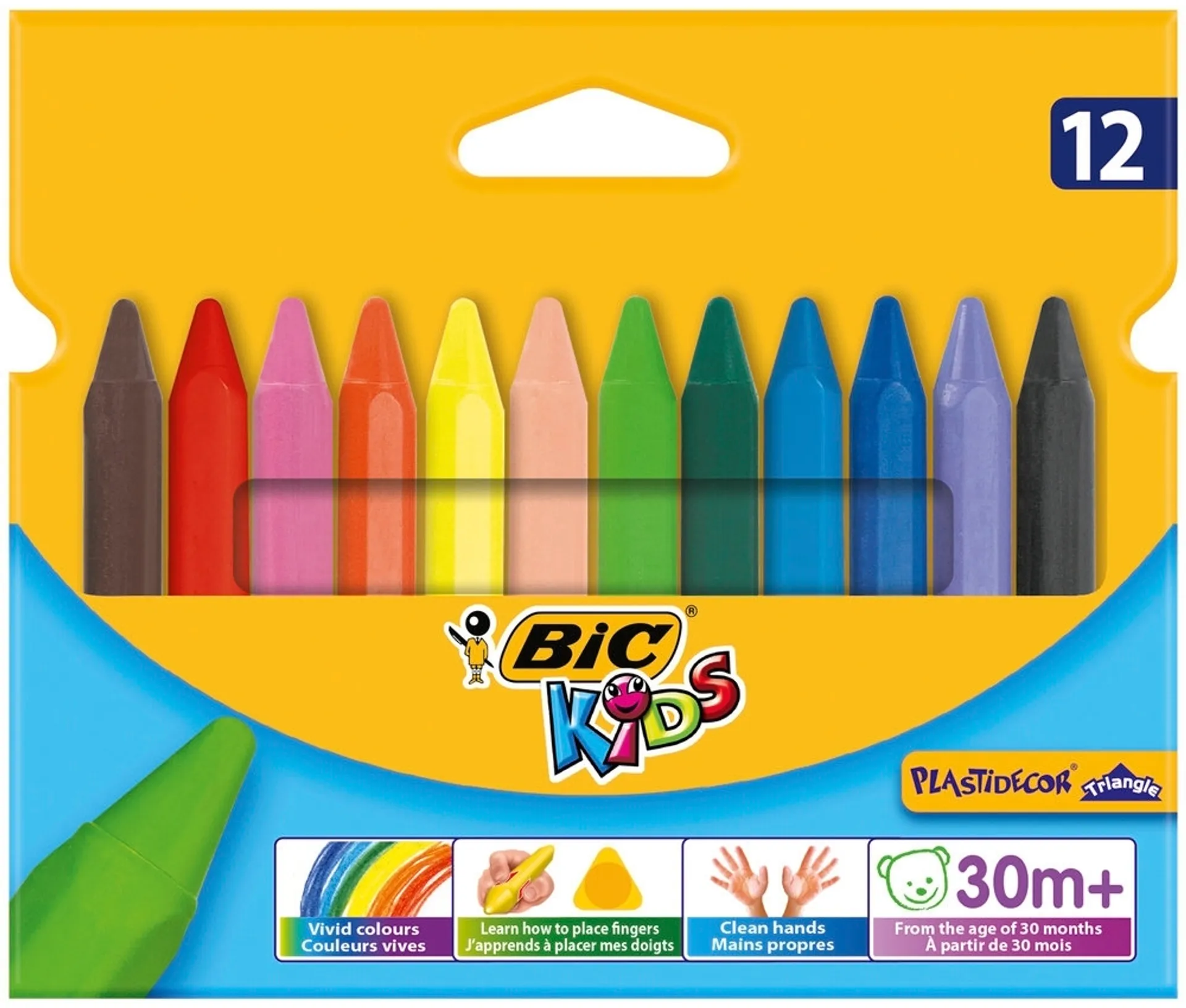 BIC Kids kolmiomuovivahaliitu 12kpl