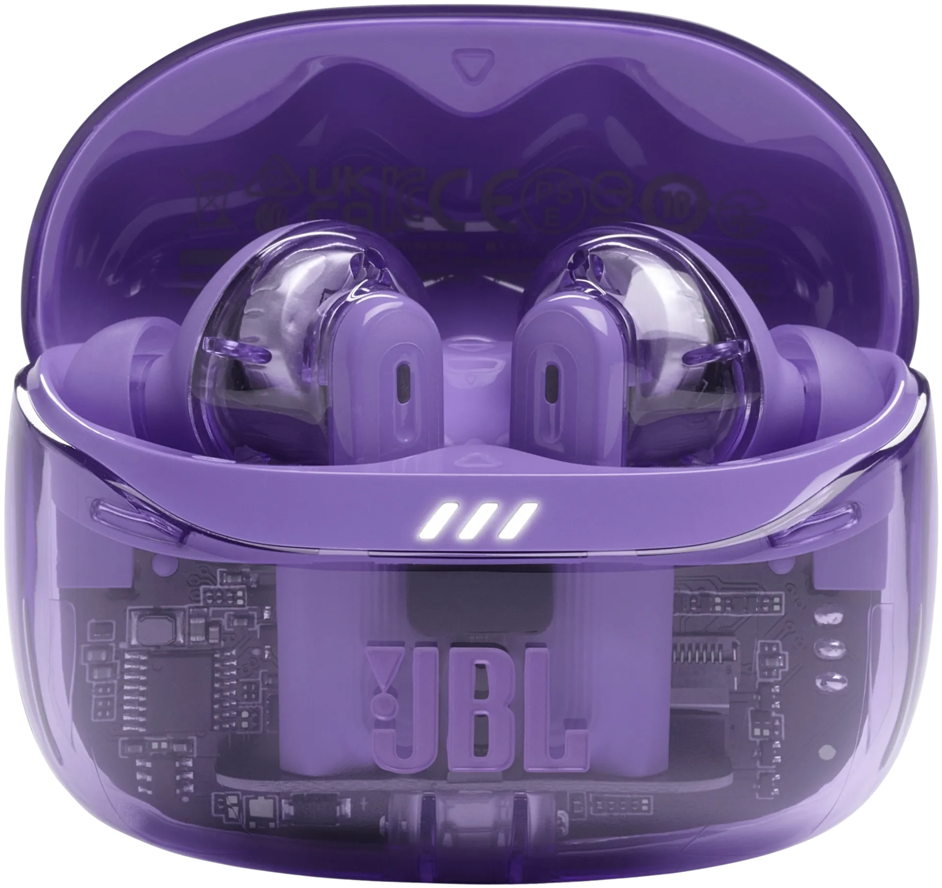 JBL Bluetooth vastamelunappikuulokkeet Tune Beam 2 läpinäkyvä violetti - 2