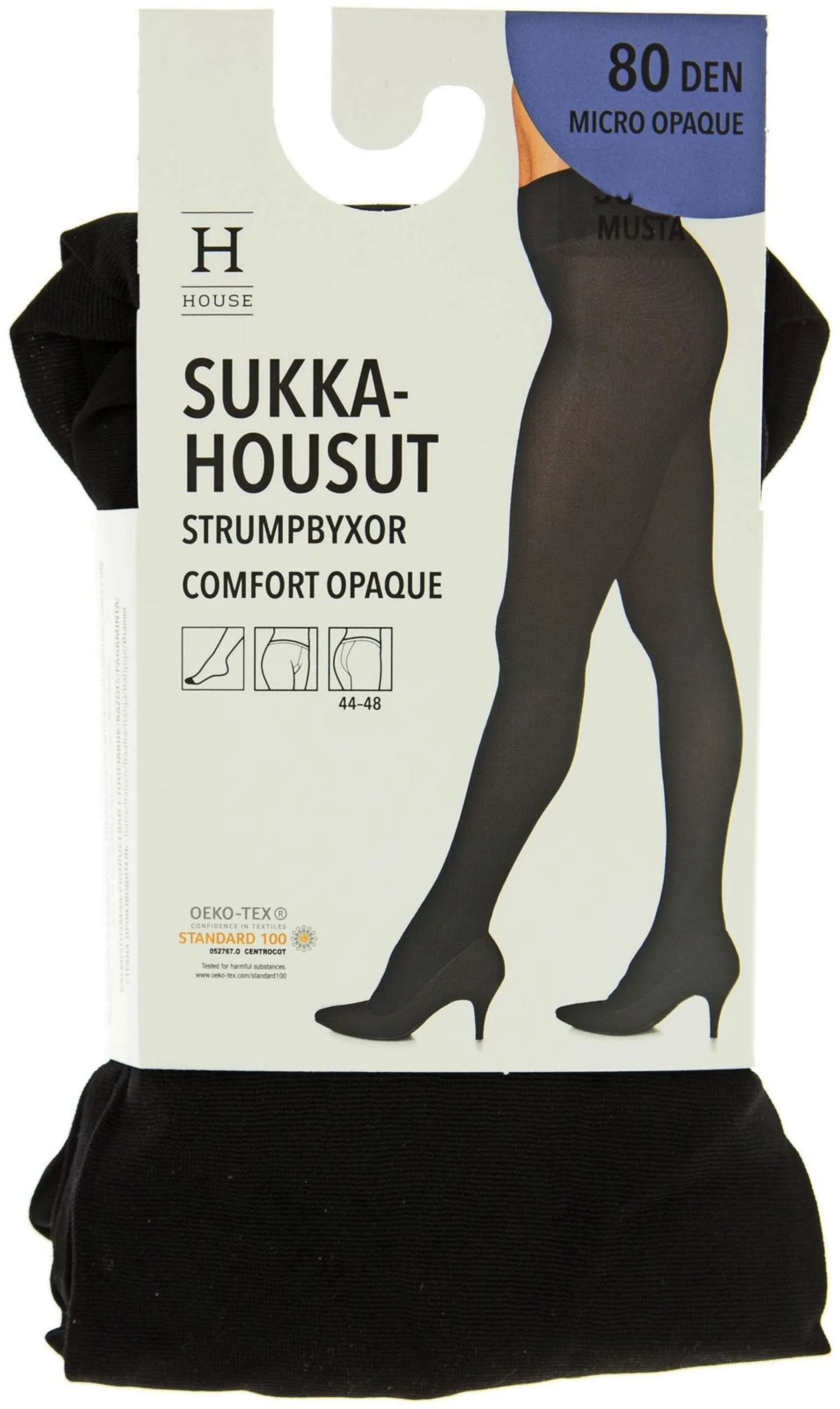 House Comfort Opaque sukkahousut 80 den - BLACK