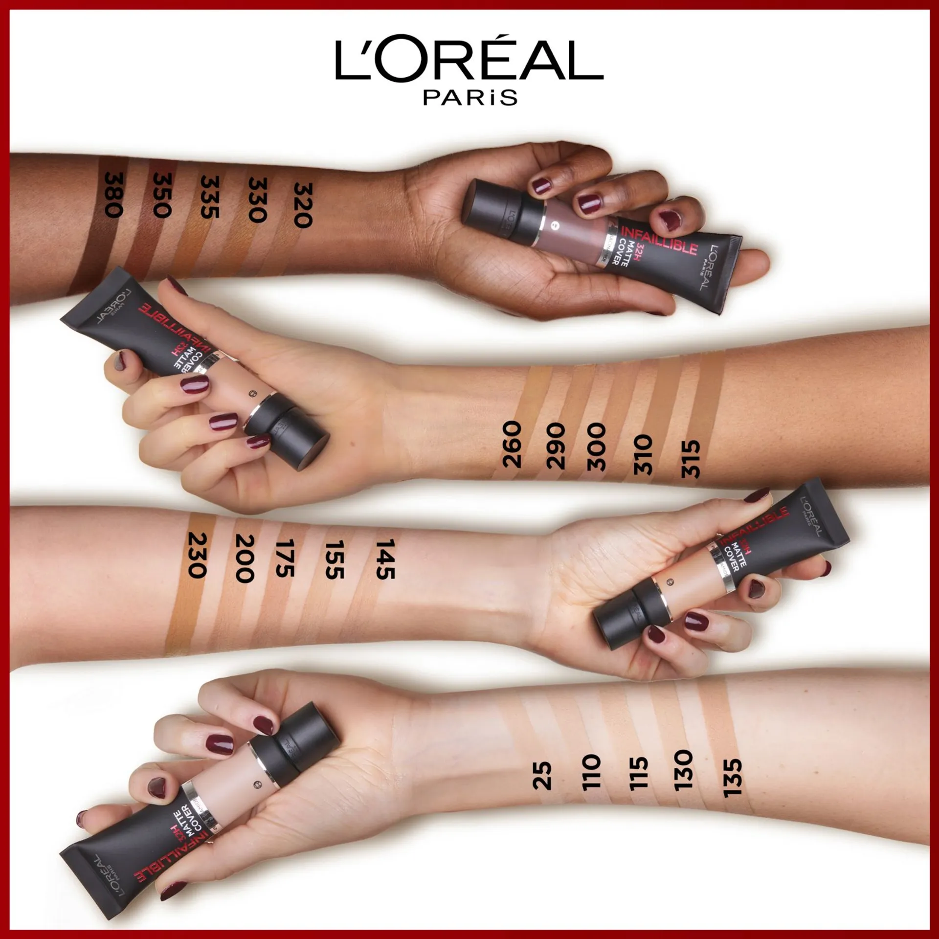 L'Oréal Paris Infaillible 24H Matte Cover 145 Rose Beige meikkivoide 30ml - 6