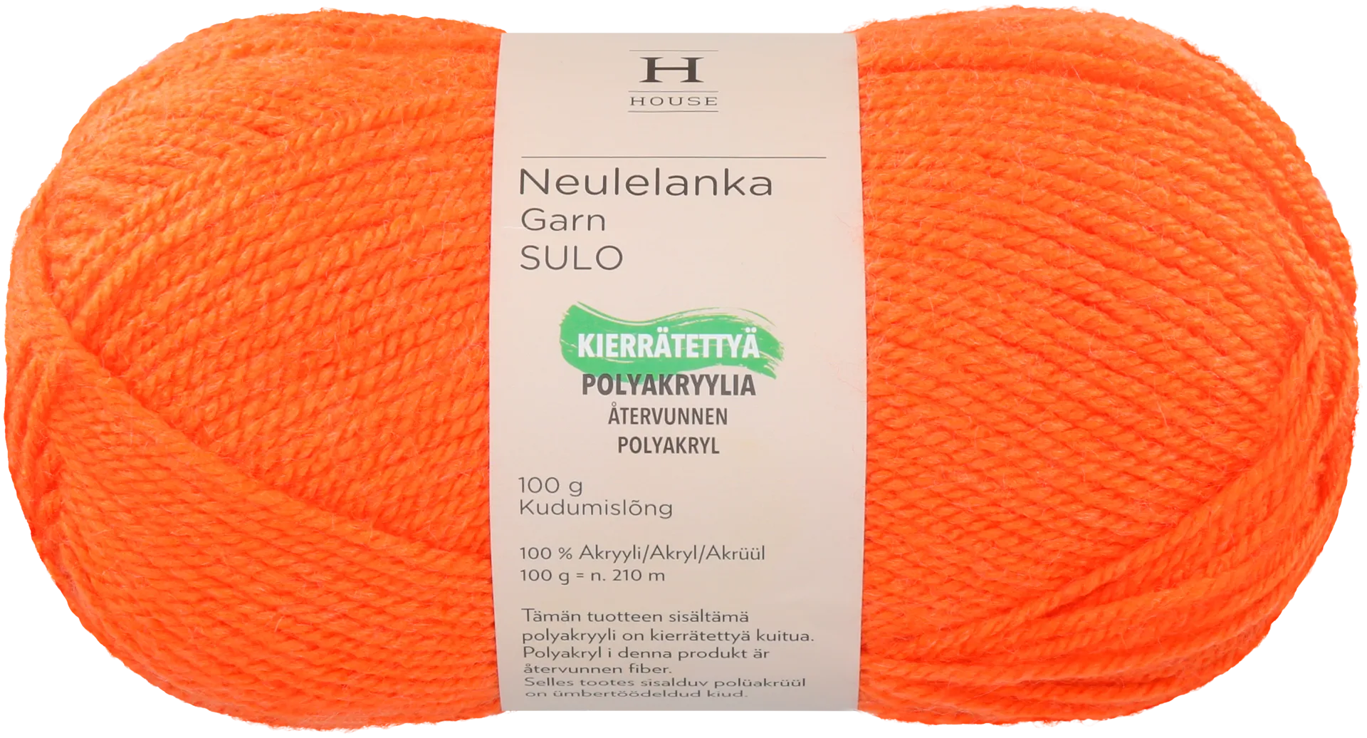 House neulelanka akryyli Sulo 100 g Orange 11255