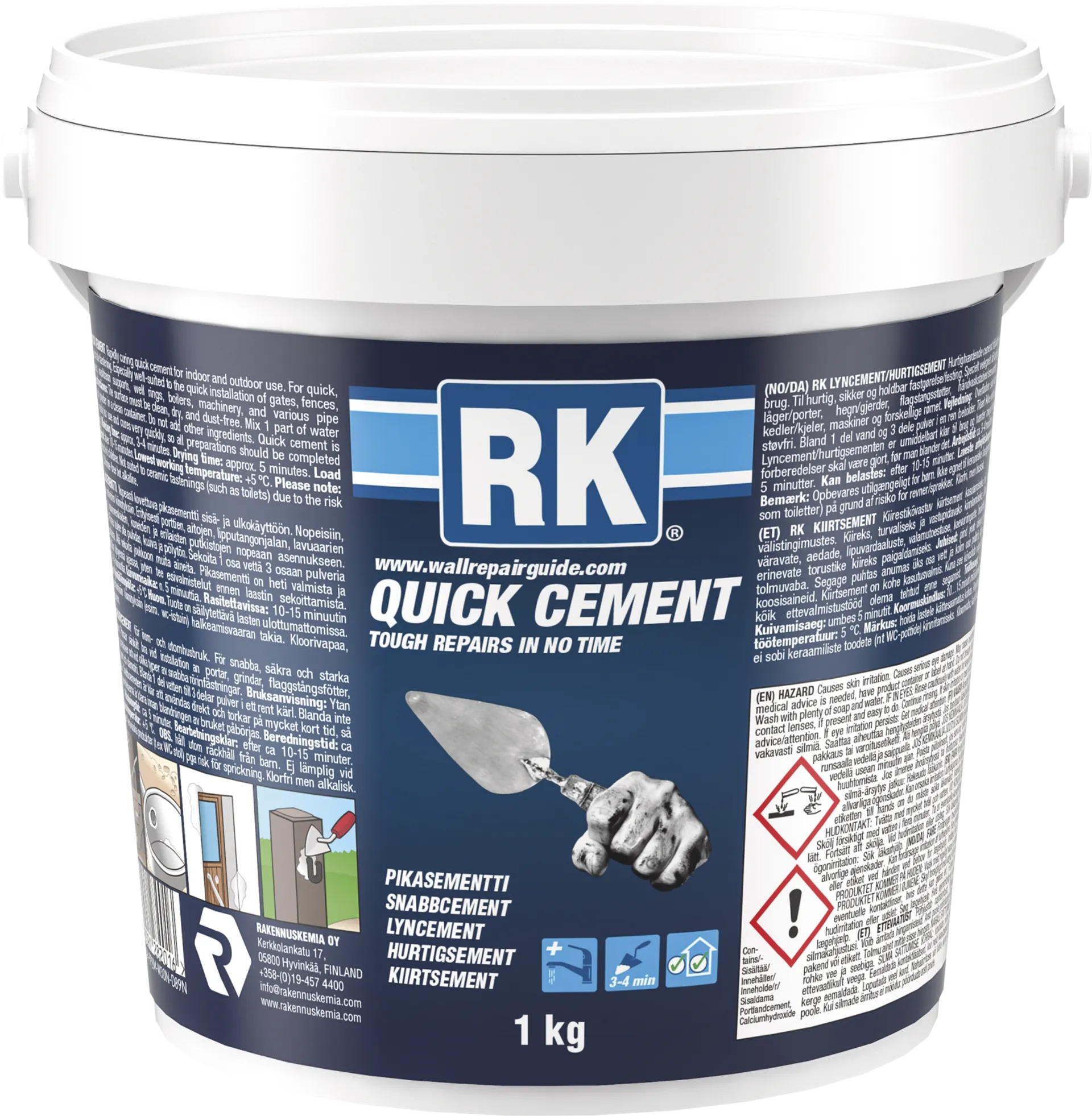 Rakennuskemia pikasementti 1 kg Quick Cement