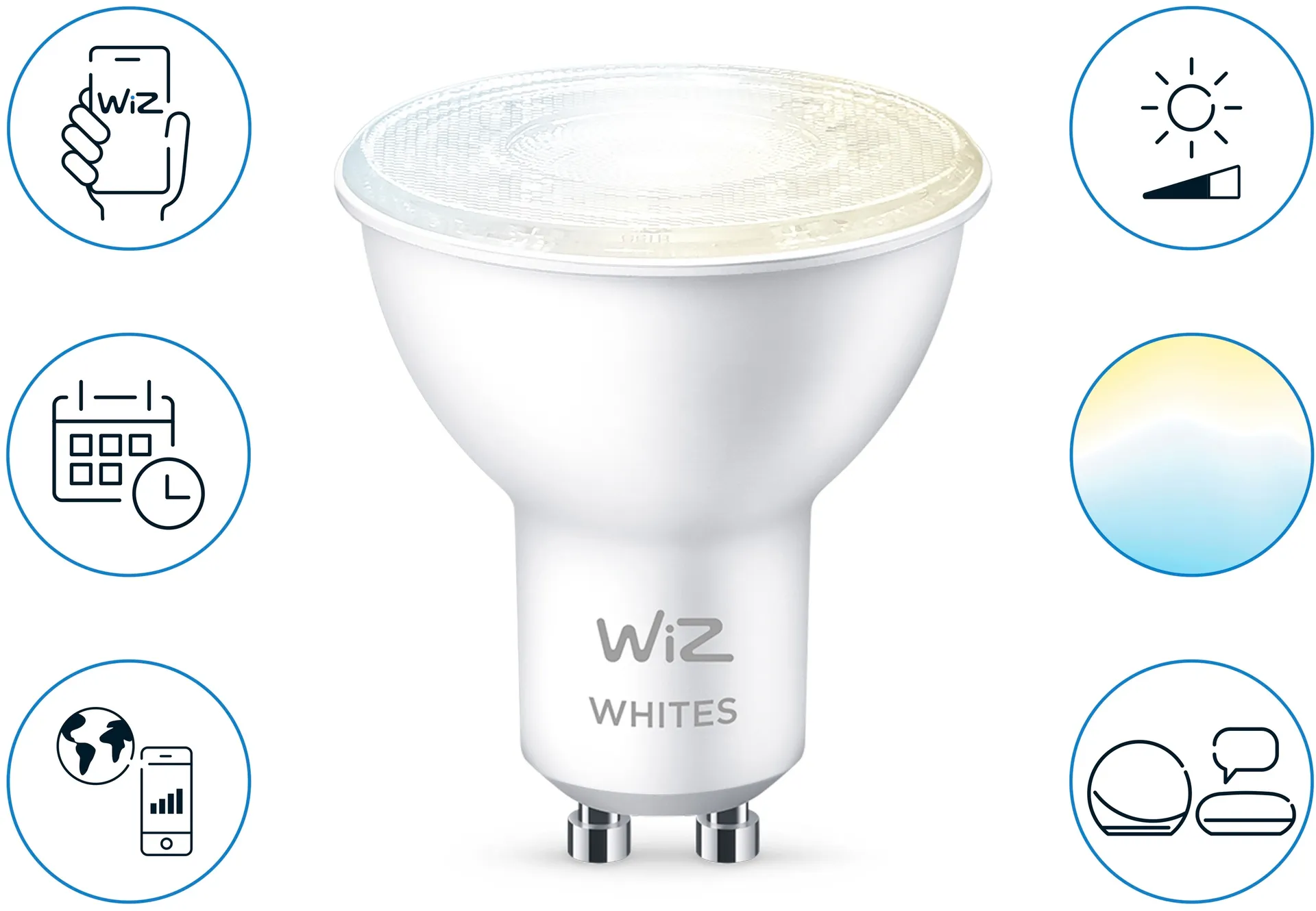 WiZ älylamppu GU10 4.8W TW Wi-Fi - 4