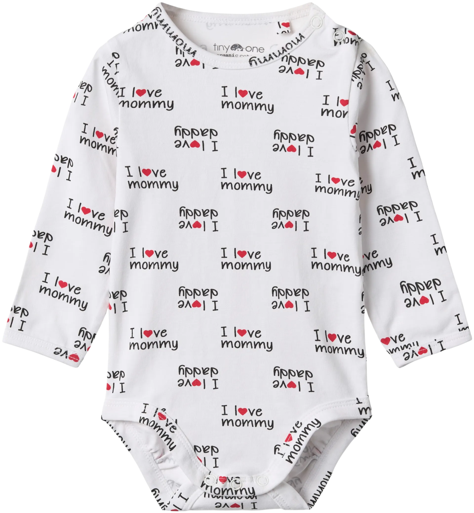 TinyOne vauvojen body Mom & Dad 3-pack - Off white/grey melange - 3