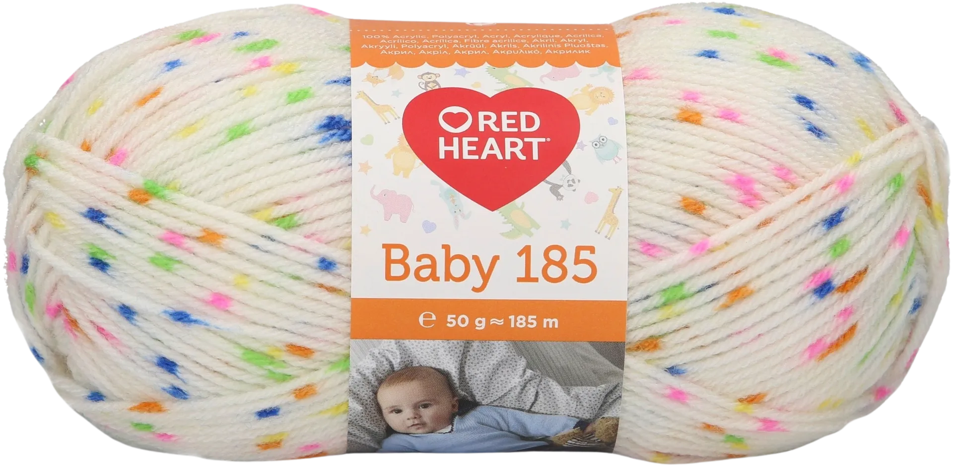 Prym Red Heart Baby neulelanka 50g confetti
