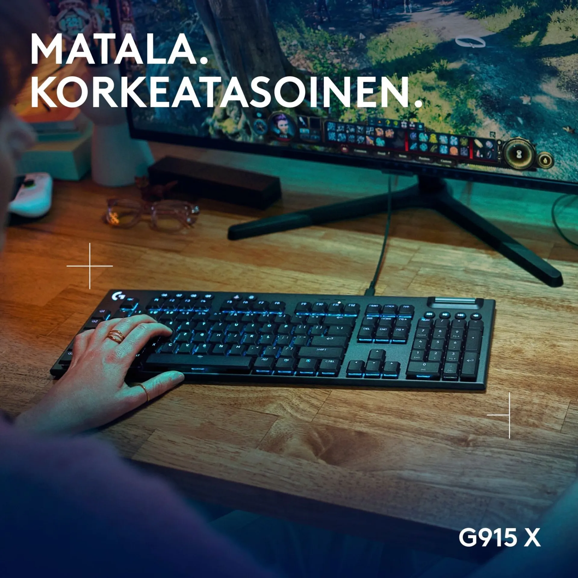 Logitech g915 langallinen pelinäppäimistö tactile musta - 2