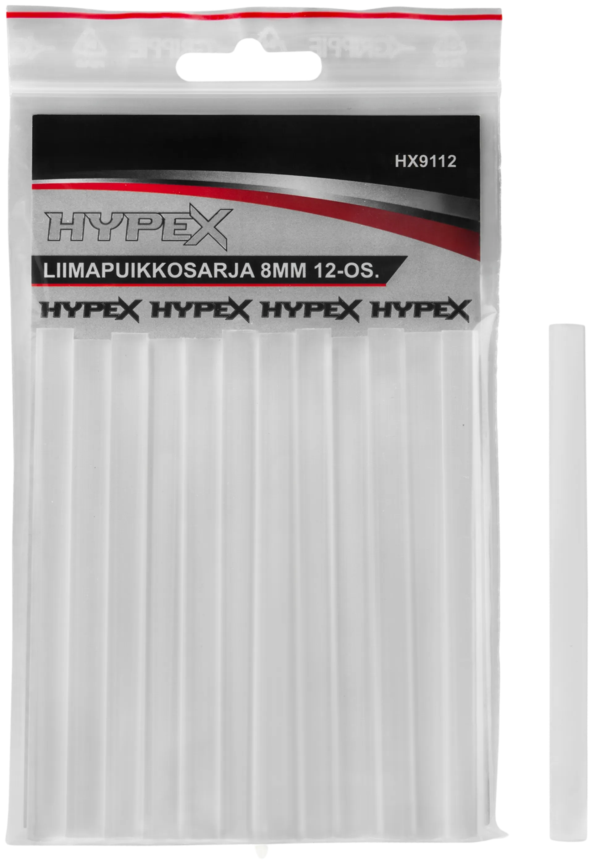 Hypex liimapuikkosarja 8mm 12-os.