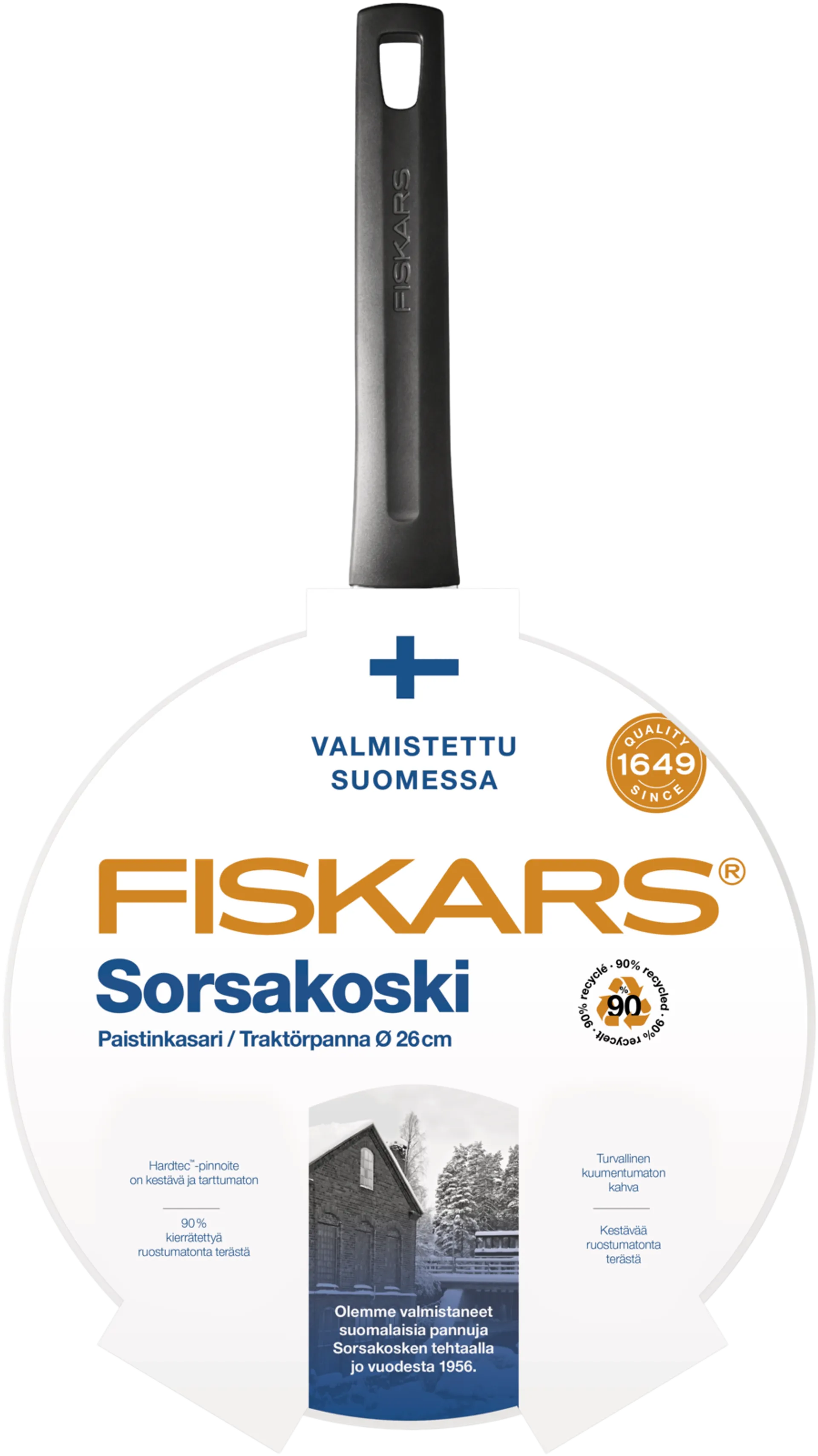 Fiskars Sorsakoski paistokasari 26cm kannella - 2