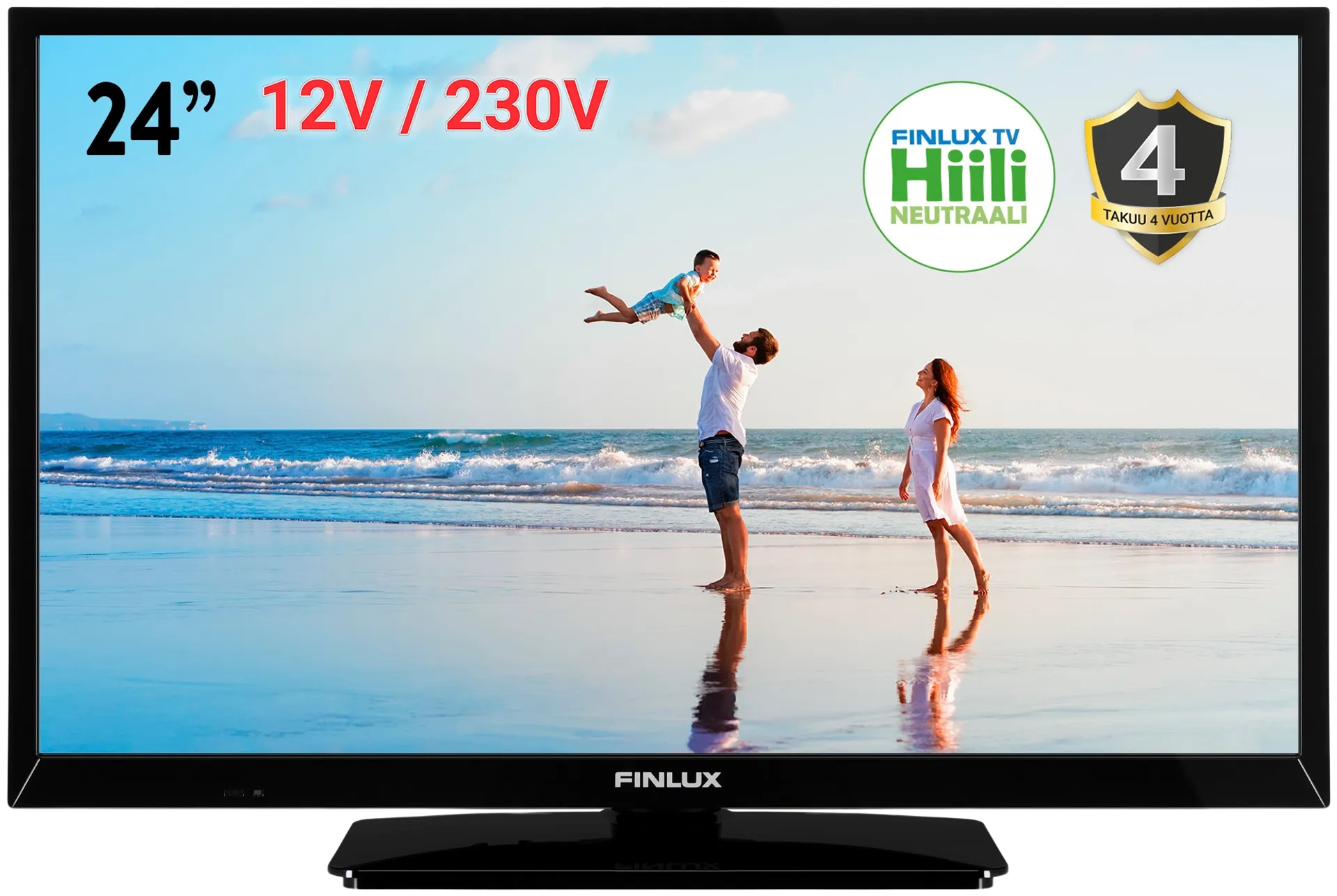 Finlux 24" HD Ready LED TV 12V sekä 230V käyttöjännitteellä 24M6.1ECI-12 - 2