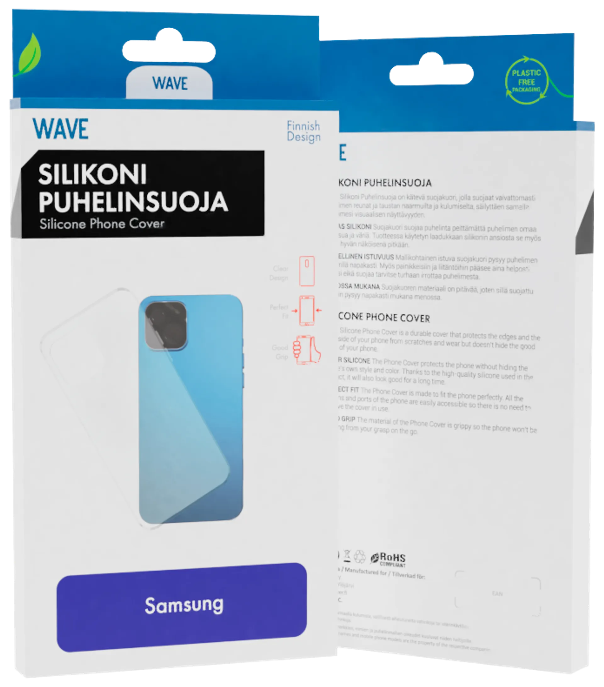 Wave Silikonisuoja, Samsung Galaxy S24 +, Kirkas - 1