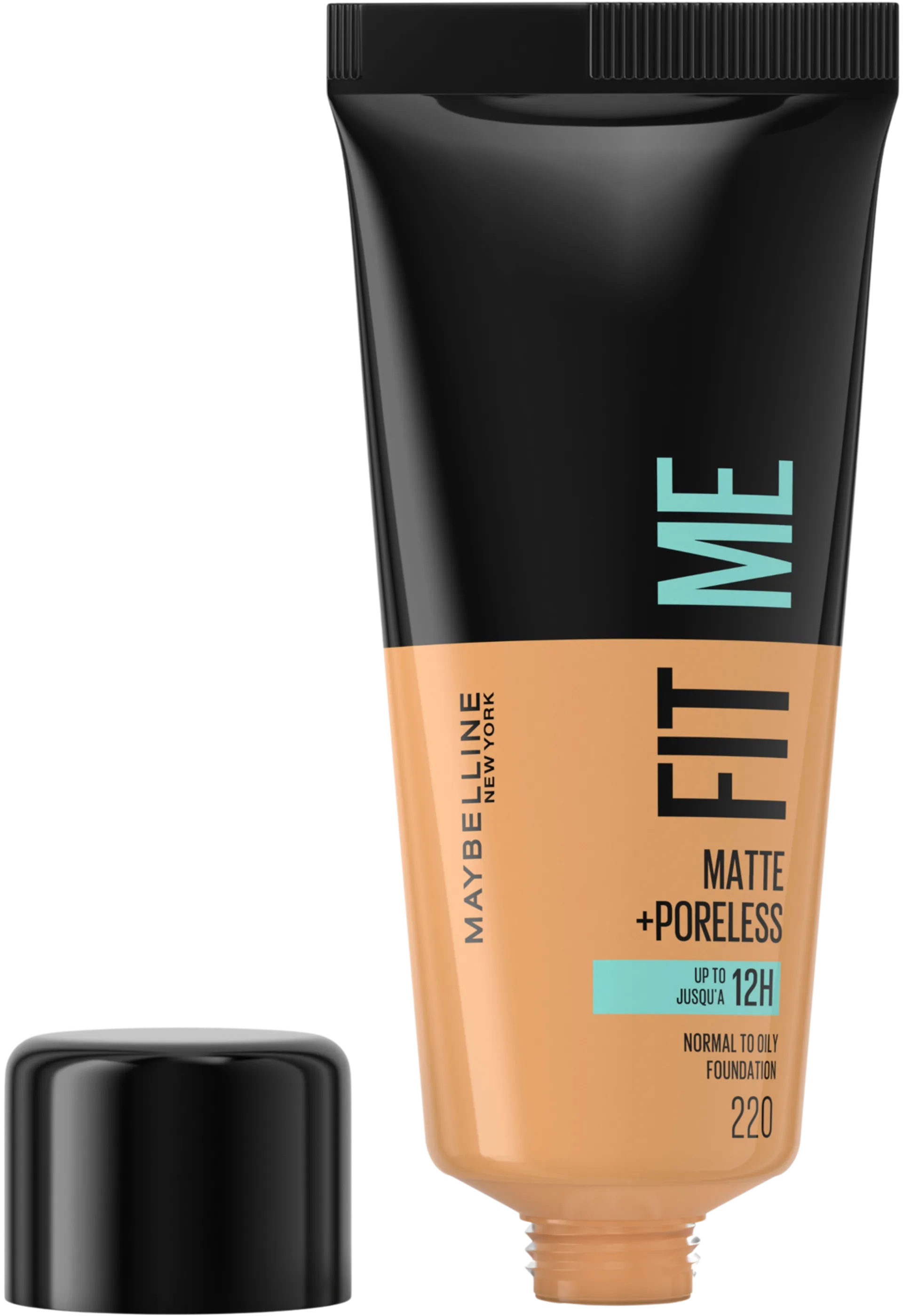 Maybelline New York Fit Me Matte+Poreless -meikkivoide 220 Natural Beige 30ml - 2