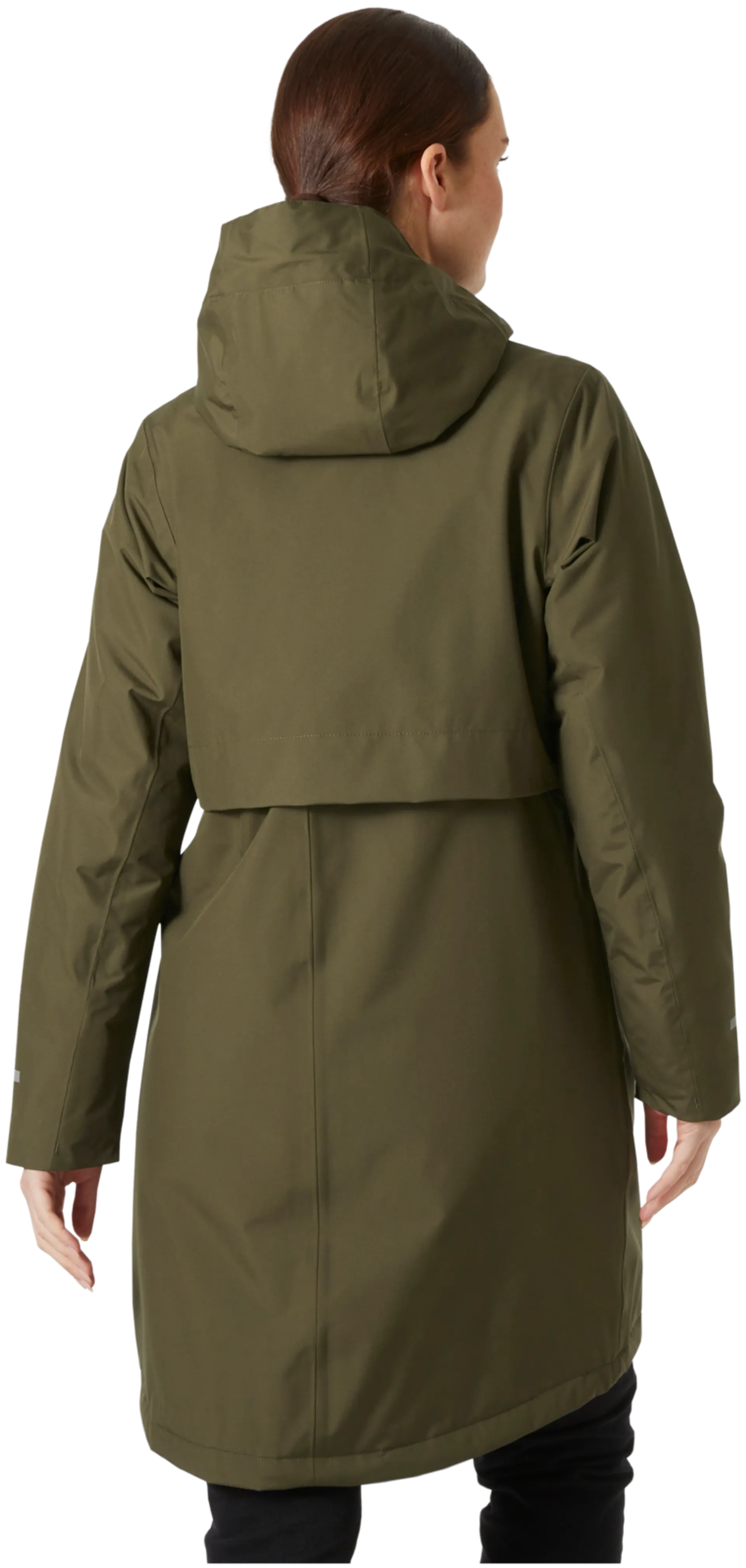 Helly Hansen naisten pitkä kevytvanutakki Aspire Rain 53517 - Utility Green - 4