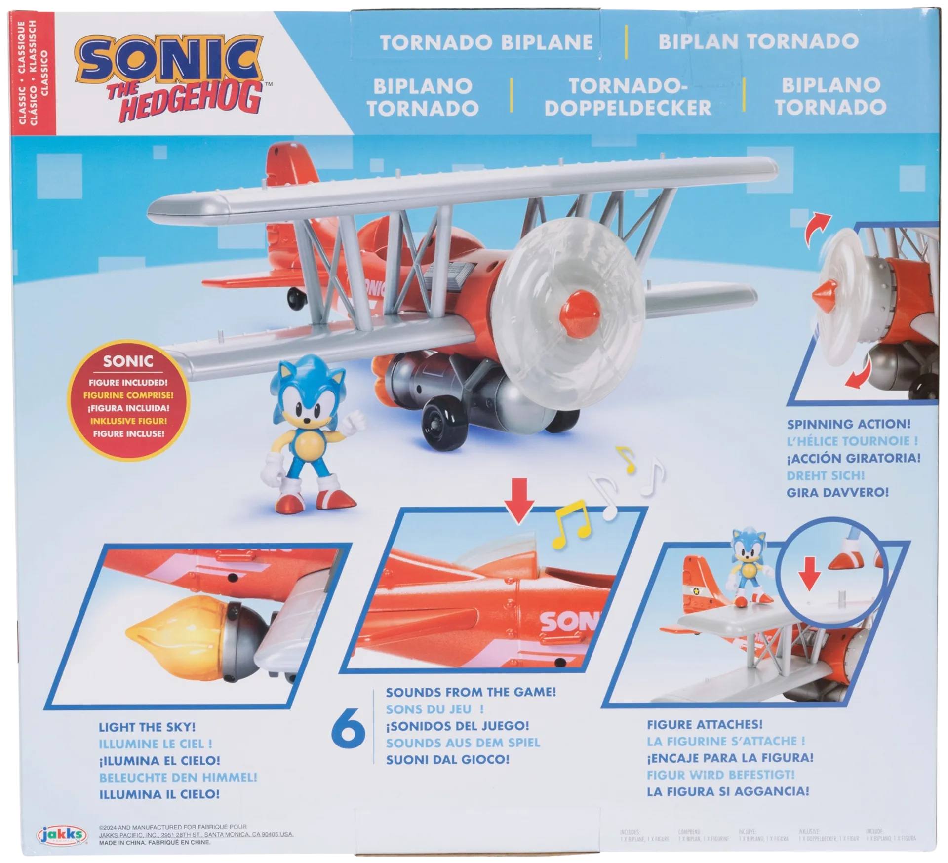 Sonic leikkisetti Tornado Biplane + Sonic-hahmo 2.5" - 14