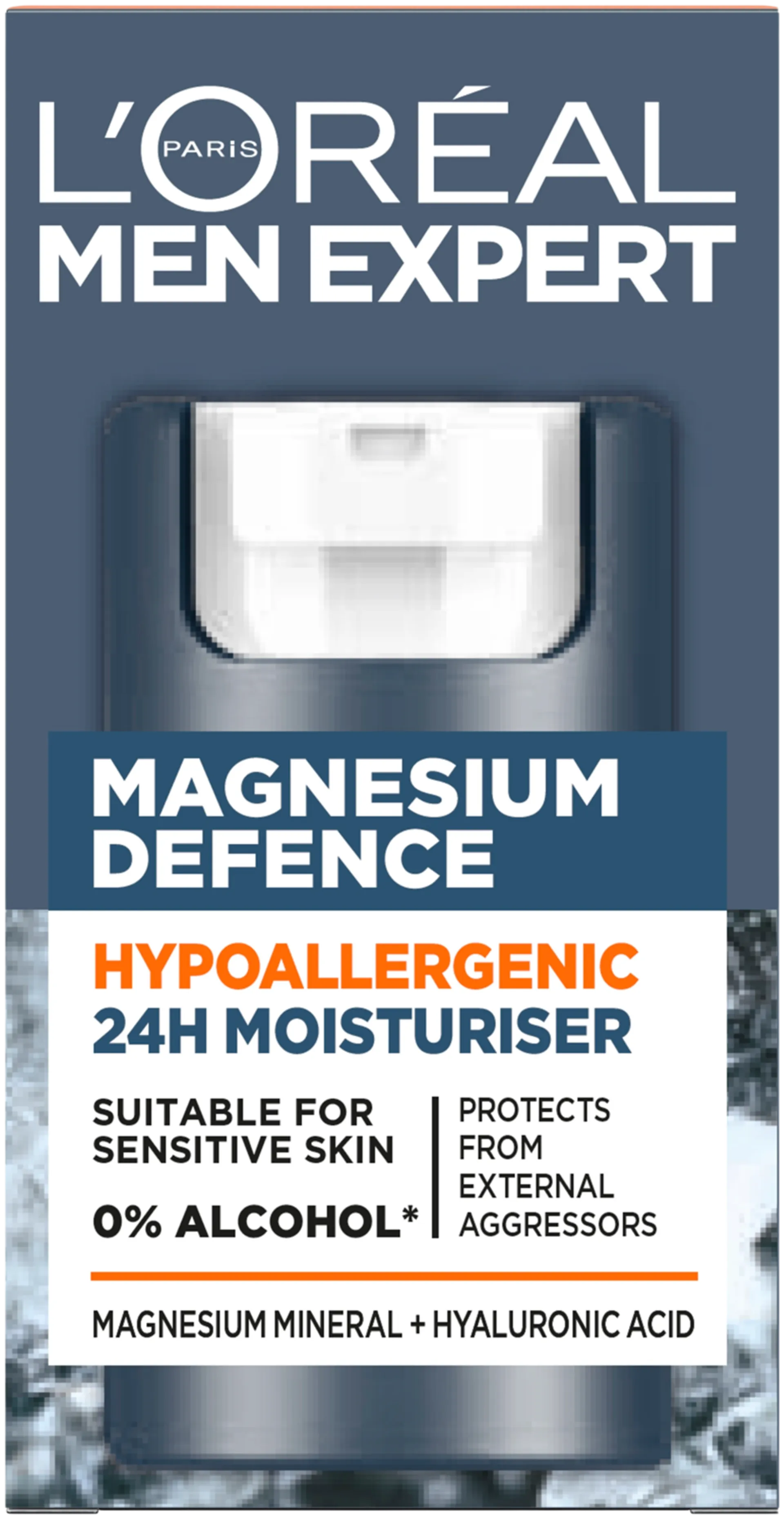 L'Oréal Paris Men Expert Magnesium Defense Hypoallergenic 24H kasvovoide 50 ml - 2