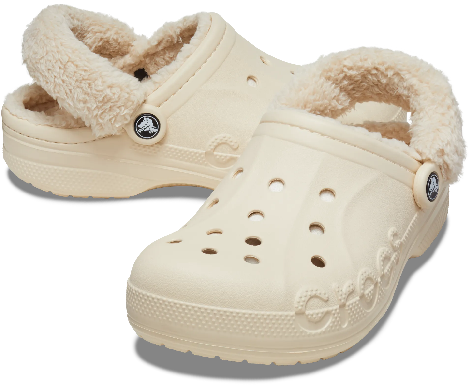 Baya Lined Fuzz Strap Clog - WINTER WHITE - 3