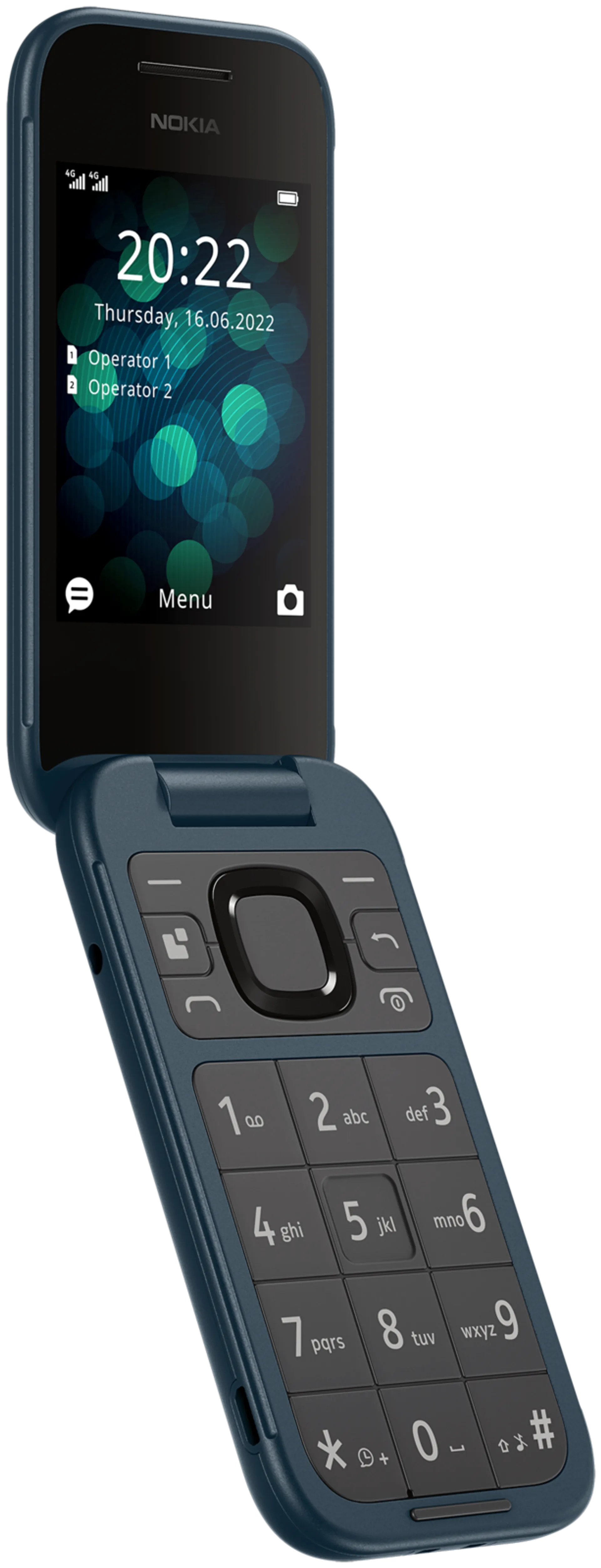Nokia 2660 sininen puhelin + teline - 3