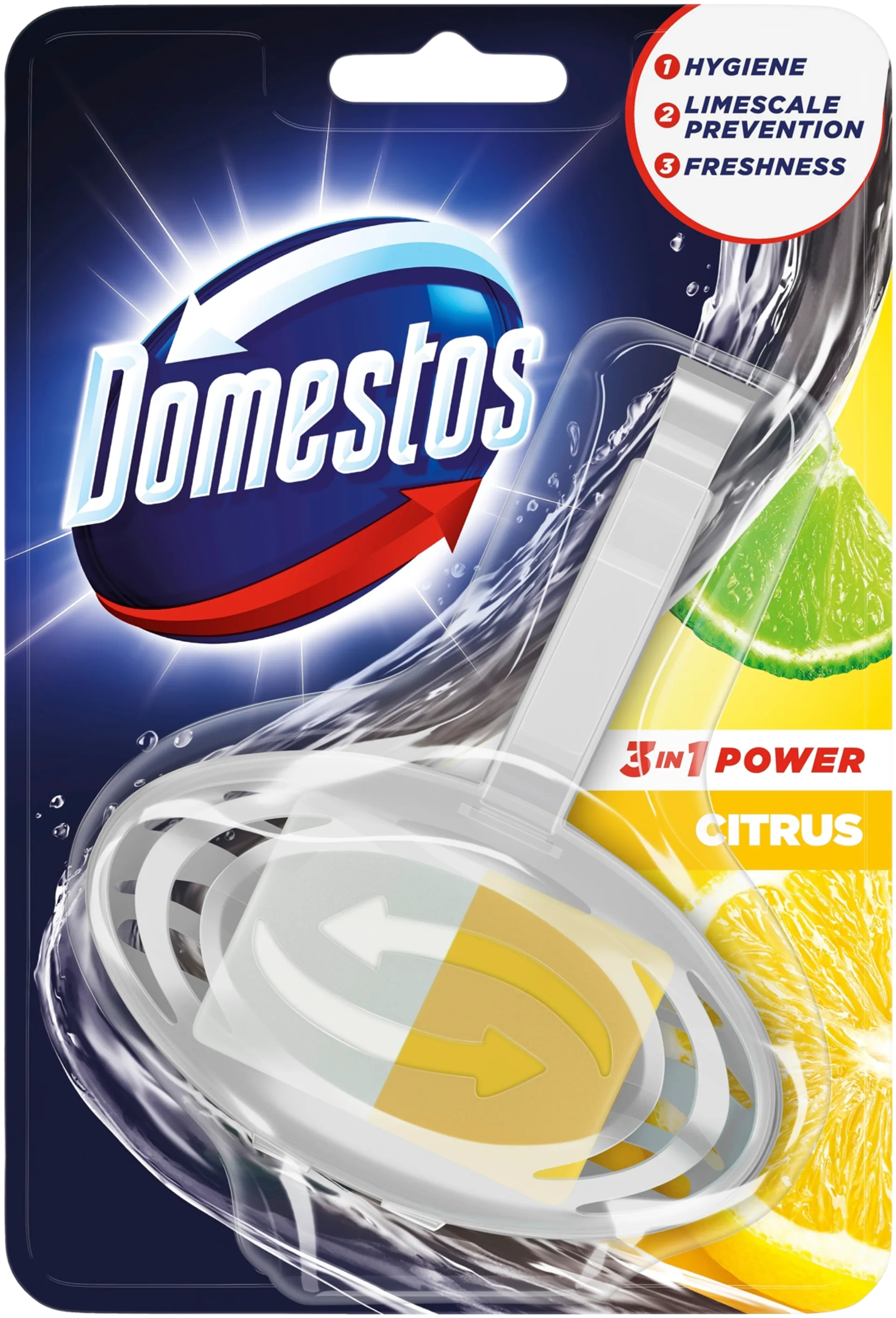 Domestos 3in1 Citrus fresh WC-raikastin 1x35g