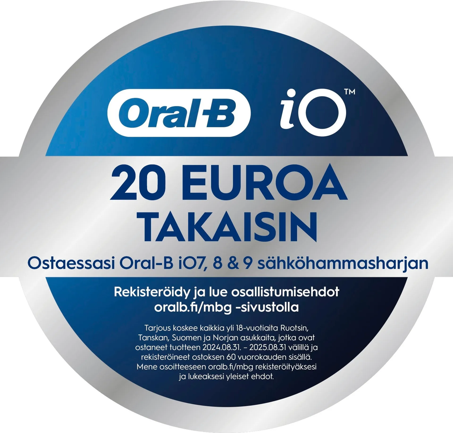 Oral-B iO 9 Black -sähköhammasharja, 2 vaihtoharjaa, 1 lataava matkakotelo, Designed by Braun - 10