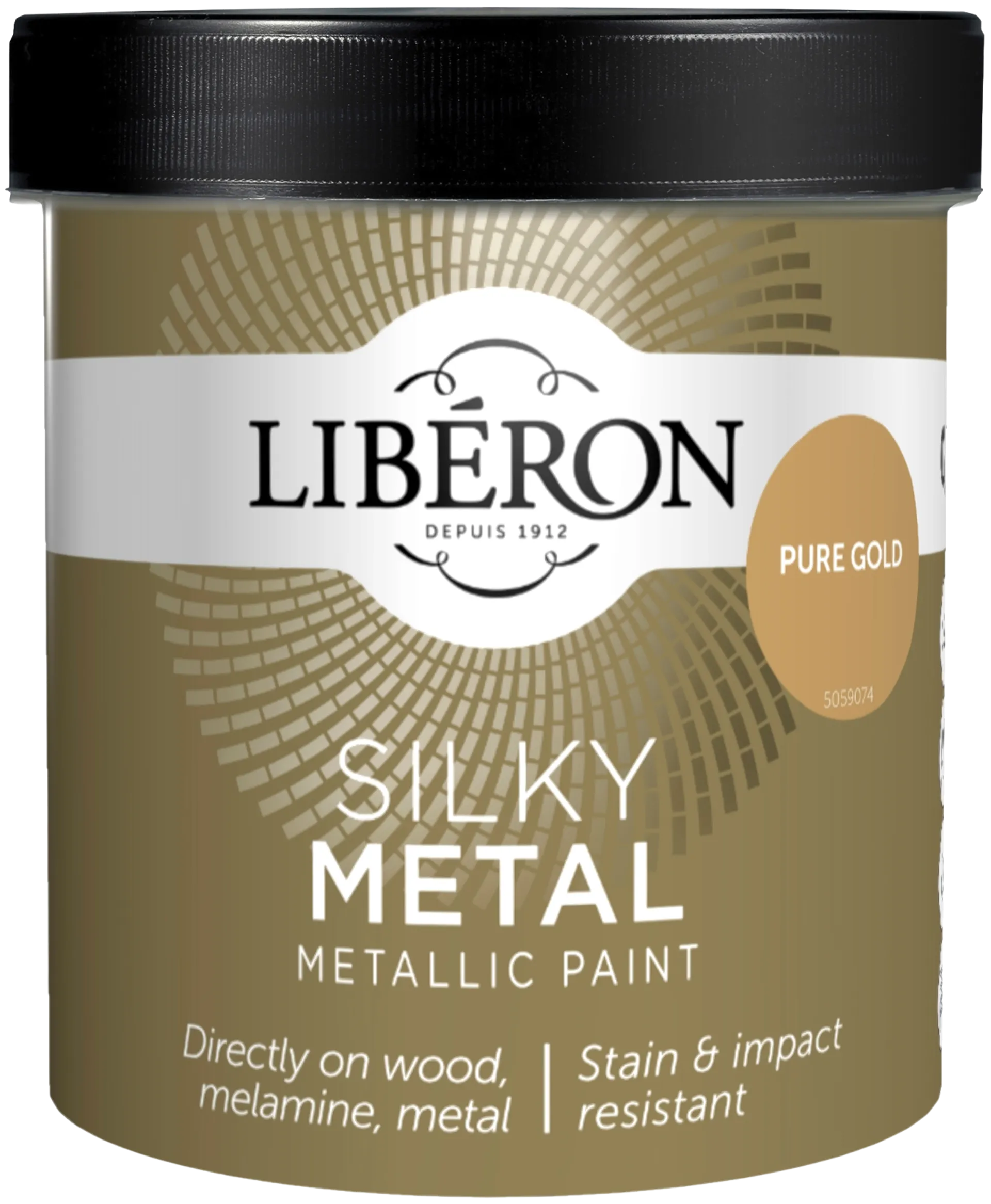 Liberon Silky Metalliefektimaali 500ml Pure Gold gloss - 1