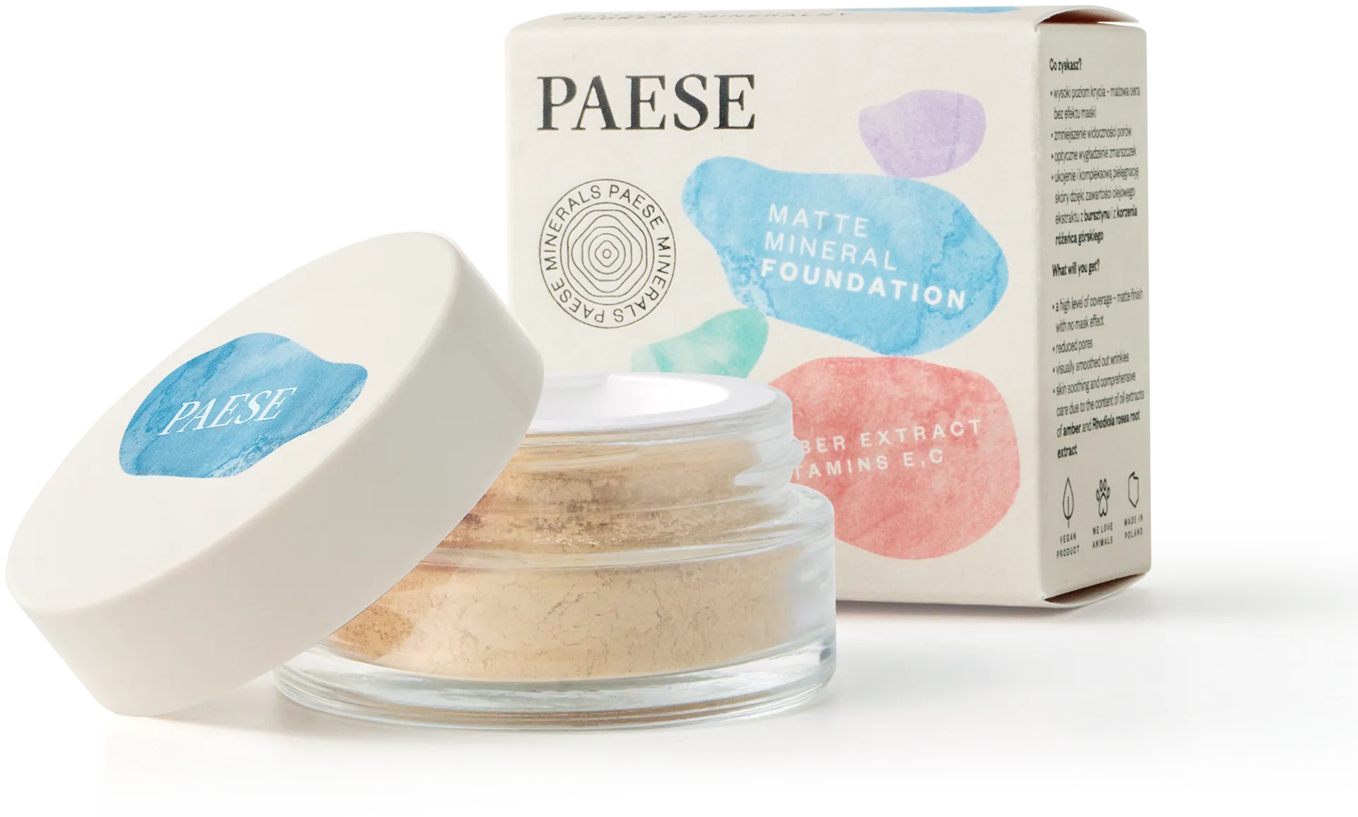 Paese mineraalimeikkipuuteri matta 101W beige - 102W natural - 1