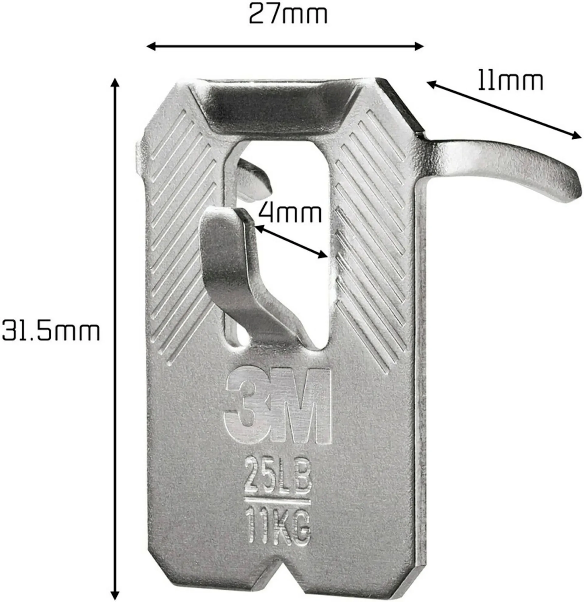 3M CLAW™-taulukoukku kipsilevylle, 11 kg 3PH11-2UKN, 2 ripustuskoukkua - 8