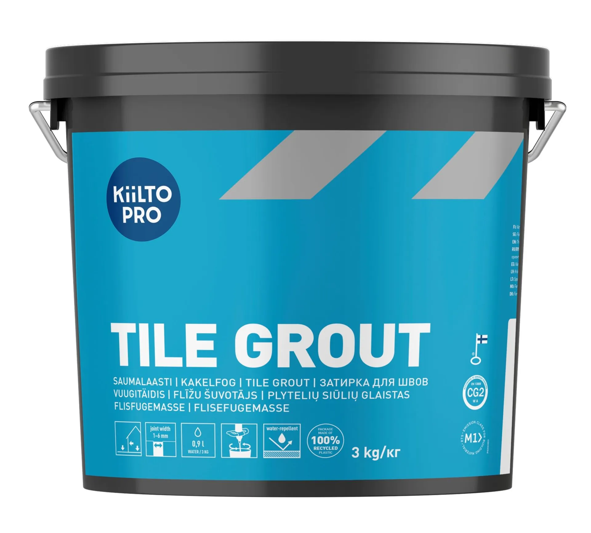 Kiilto Pro Tile grout saumalaasti 50 graphite black 3 kg