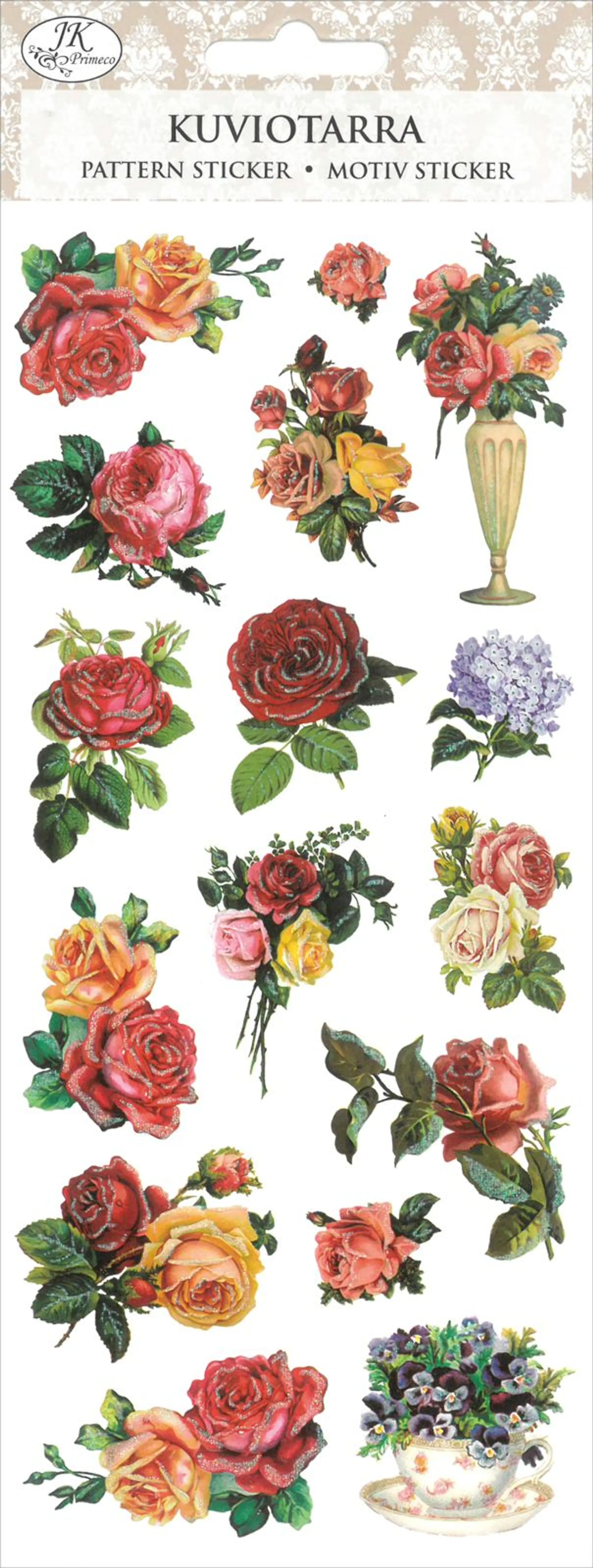 J.K. Primeco kuviotarra Ruusut vintage