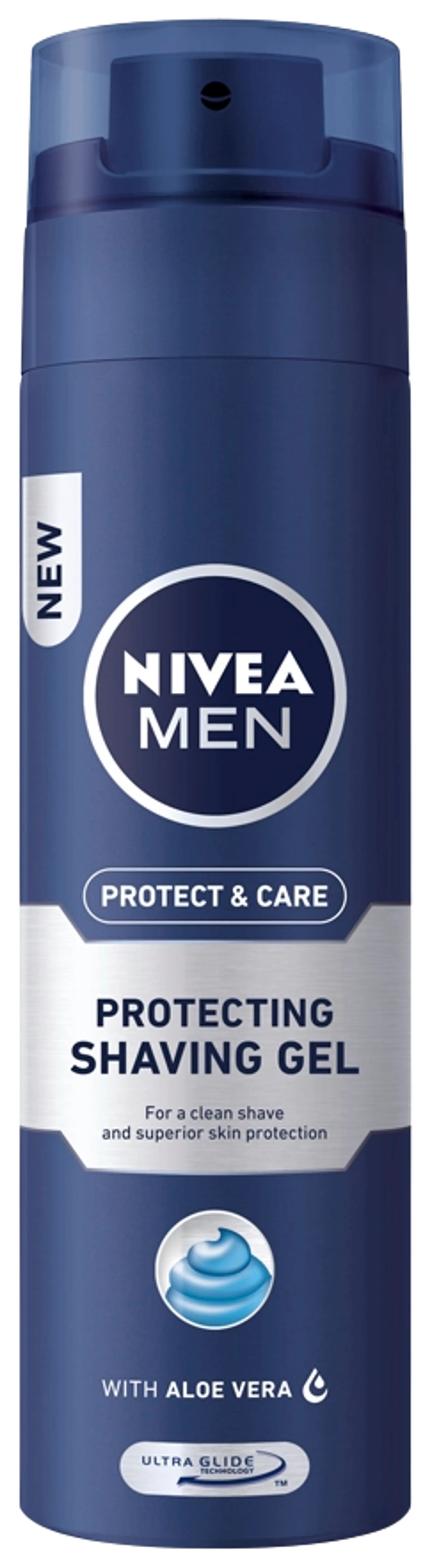 NIVEA MEN 200ml Protect & Care Protecting Shaving Gel -parranajogeeli
