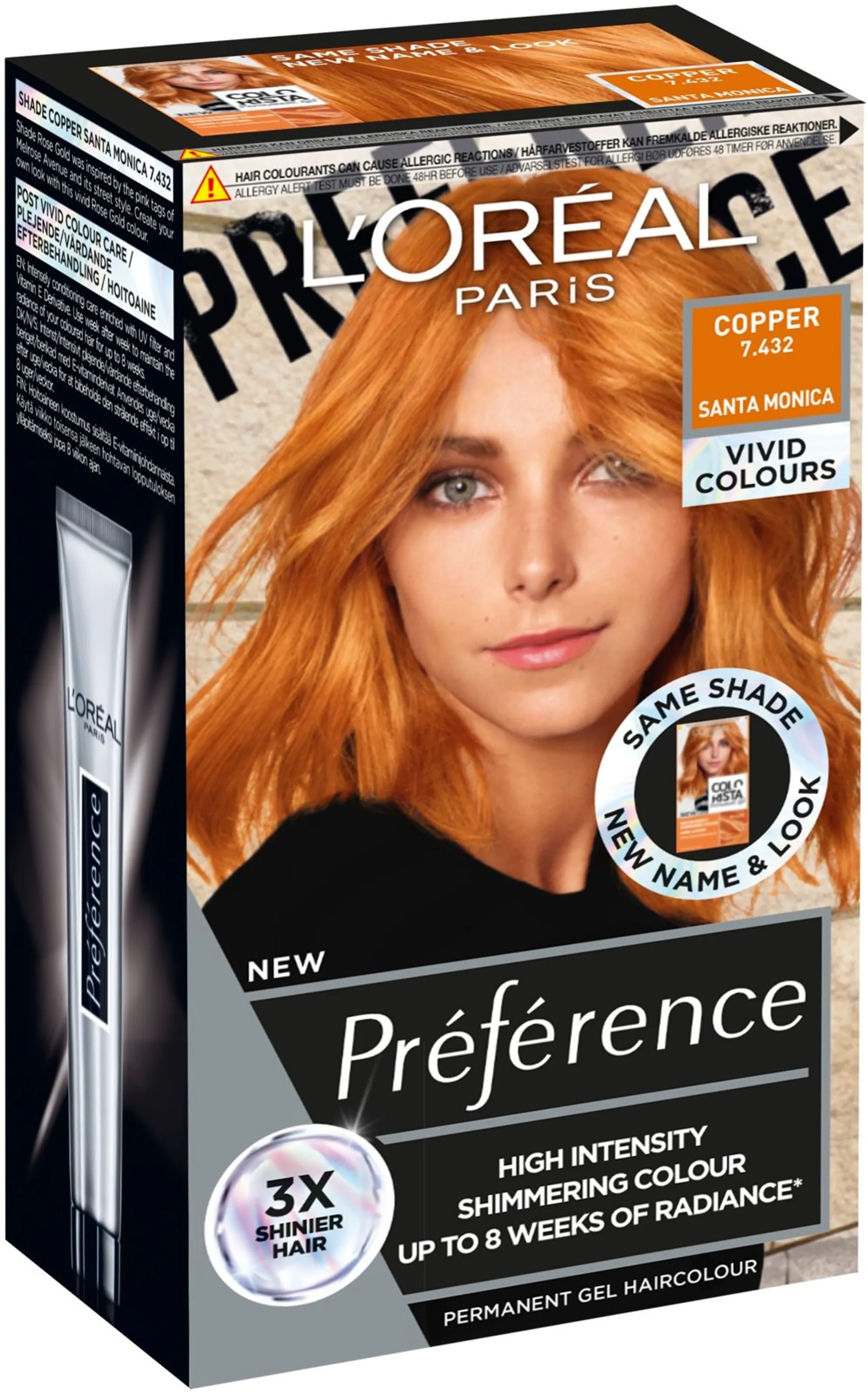 L'Oréal Paris Préférence Vivid Colours Copper intensiivinen kestoväri 1kpl - 1