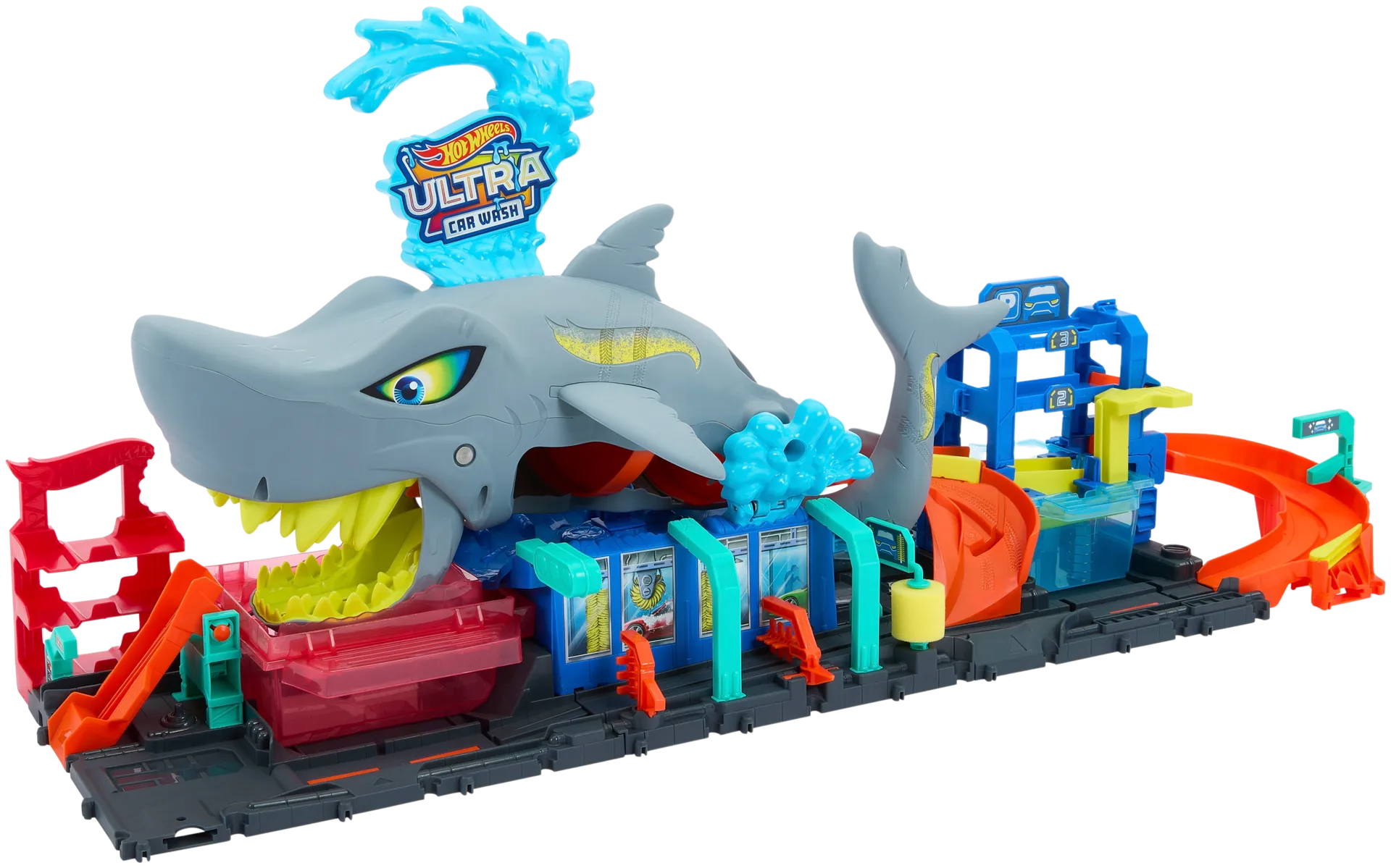 Hot Wheels City Ultra Shark -autopesulaleikkisetti - 2