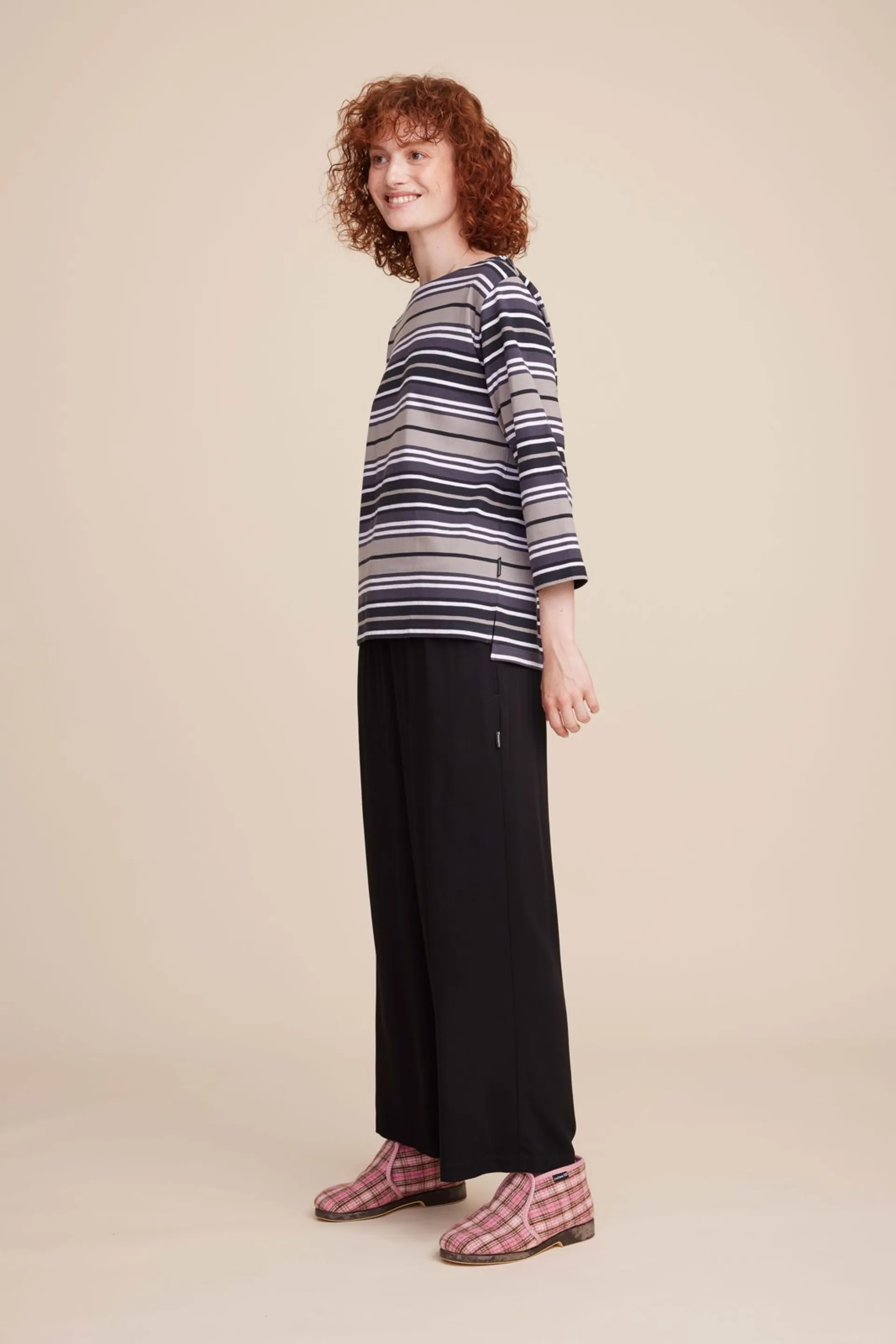 Reino&Aino naisten pusero - Grey stripe - 9