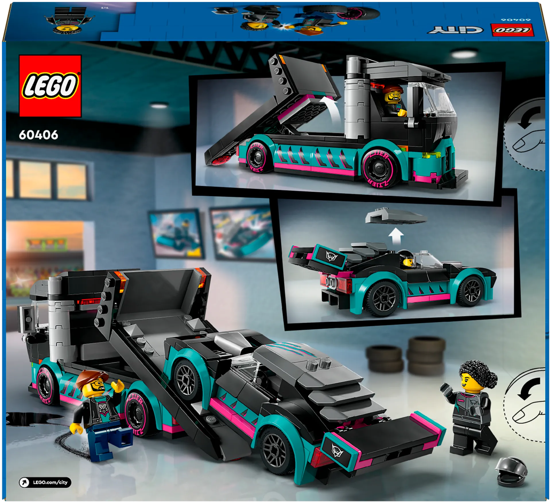 LEGO City Great Vehicles 60406 Kilpa-auto ja autonkuljetusauto - 3