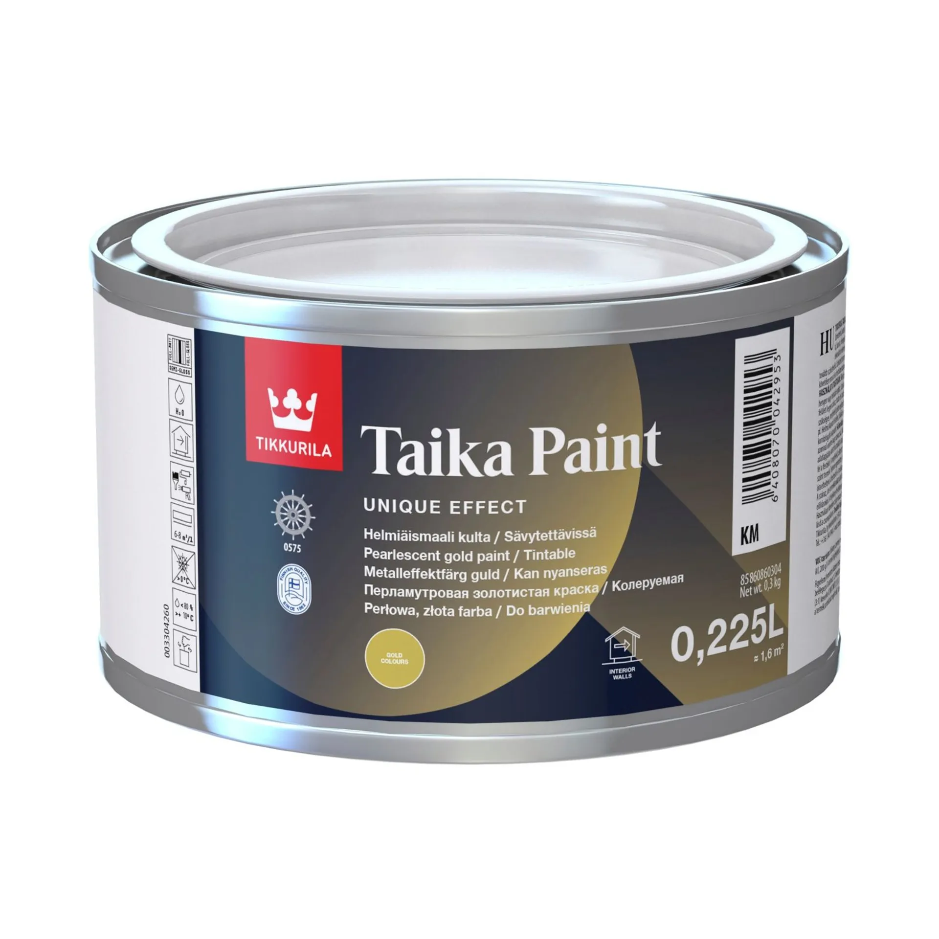 Tikkurila pintamaali Taika Paint 0,225 l KM kulta sävytettävissä puolikiiltävä