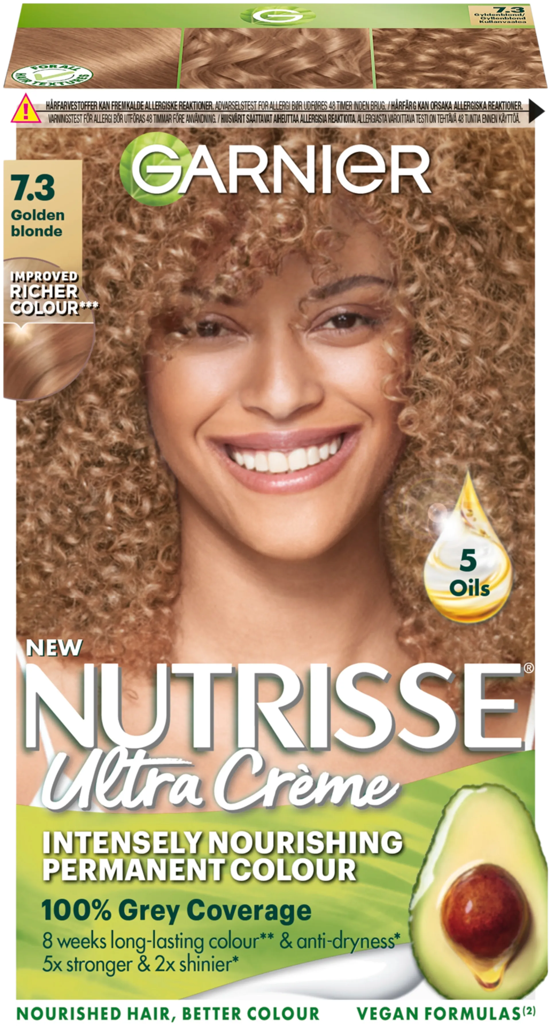 Garnier Nutrisse Ultra Creme 7.3 Golden Blonde Kullanvaalea kestoväri 1kpl - 2
