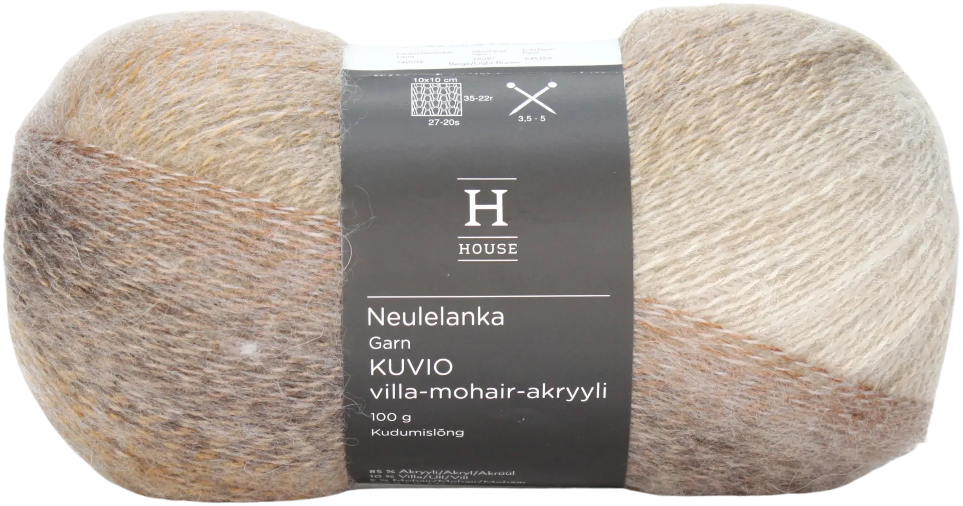 House neulelanka Kuviot villa-mohair-akryyli 100 g Beige/light brown 28087 - 1