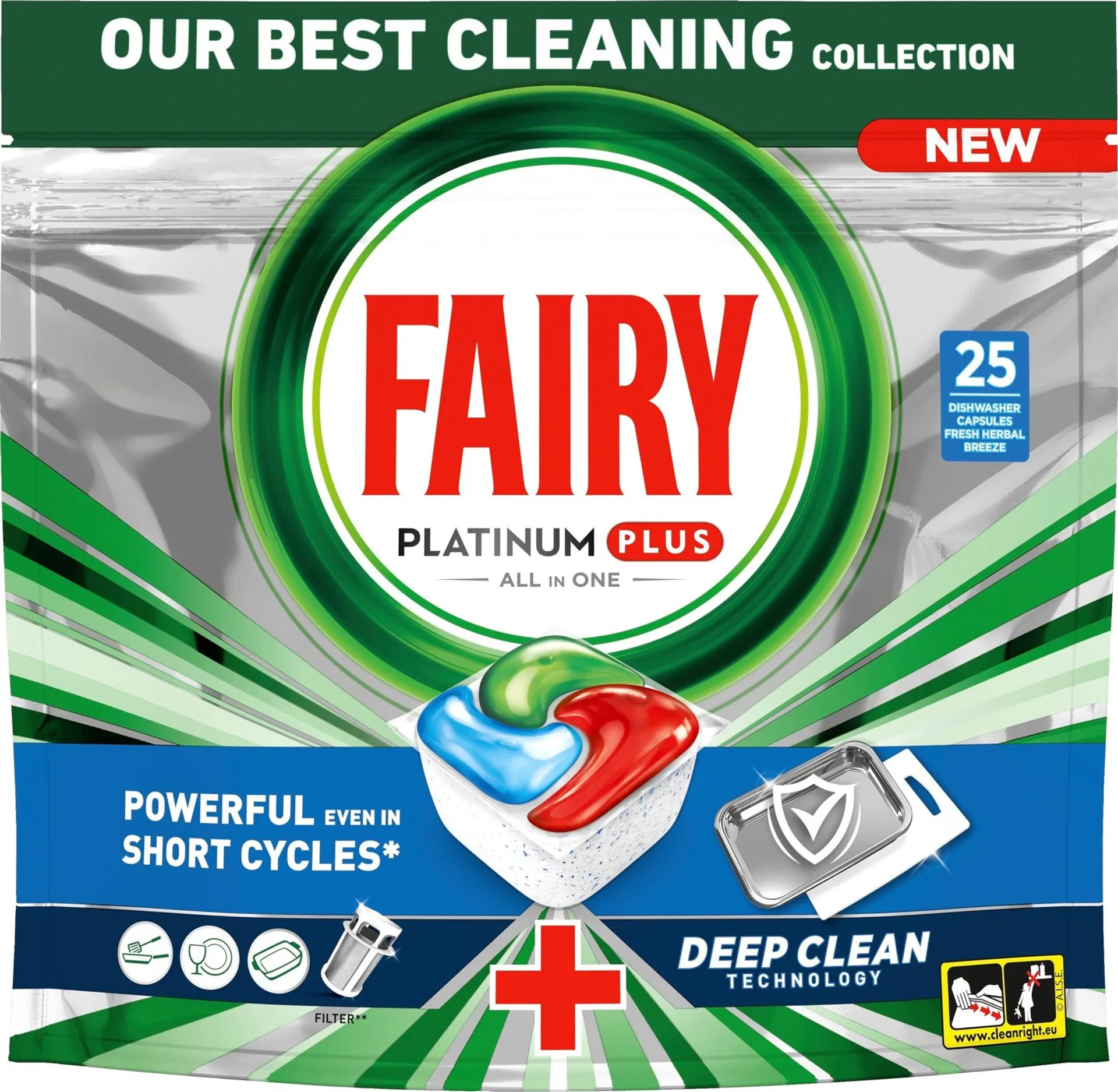 Fairy Platinum Plus All in One Deep Clean konetiskitabletti 25 kpl