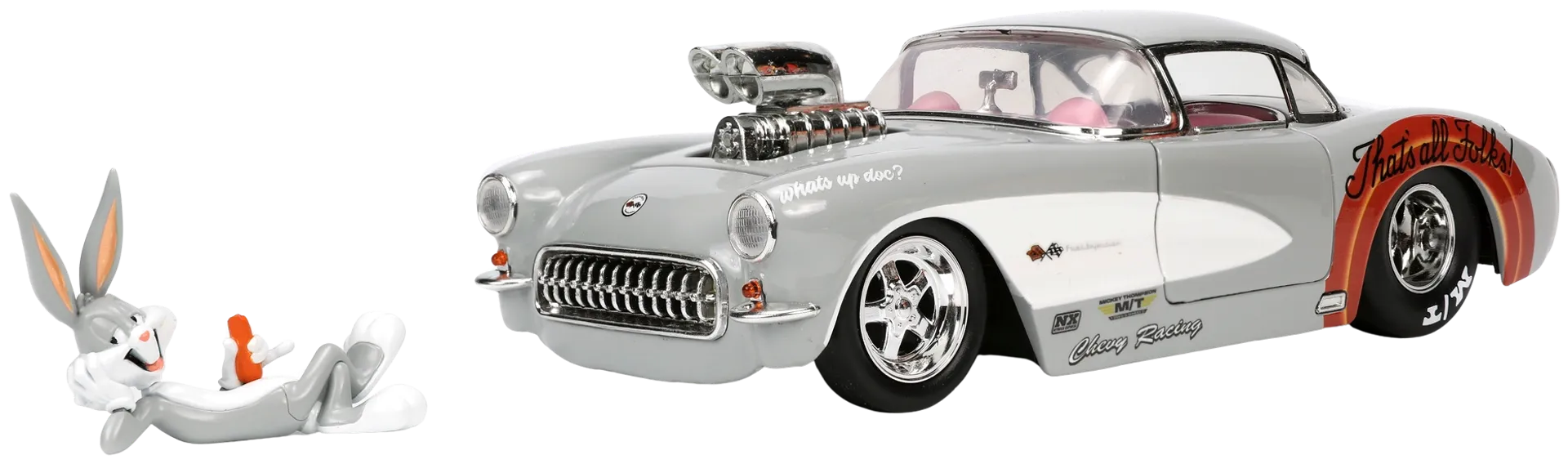 Jada Looney Tunes Väiski Vemmelsääri ja 1957 Chevrolet Corvette, 19 cm, 1:24, die-cast - 3