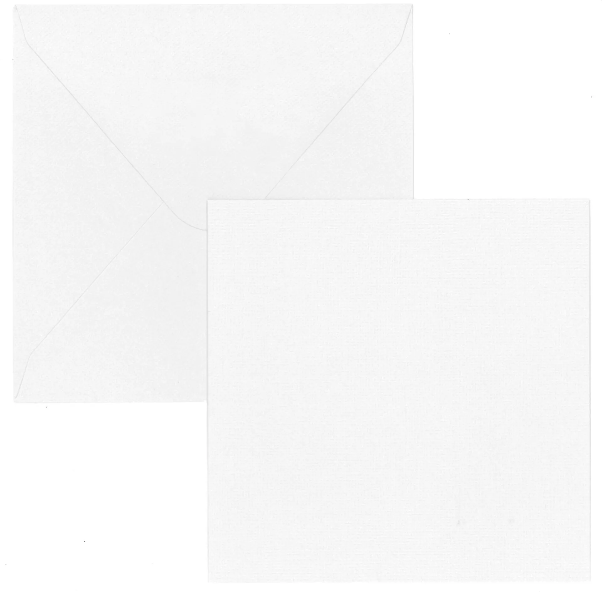 J.K. Primeco Lumo 2-osainen korttipohja+kirjekuori neliö luonnonvalkoinen 5kpl+5kpl