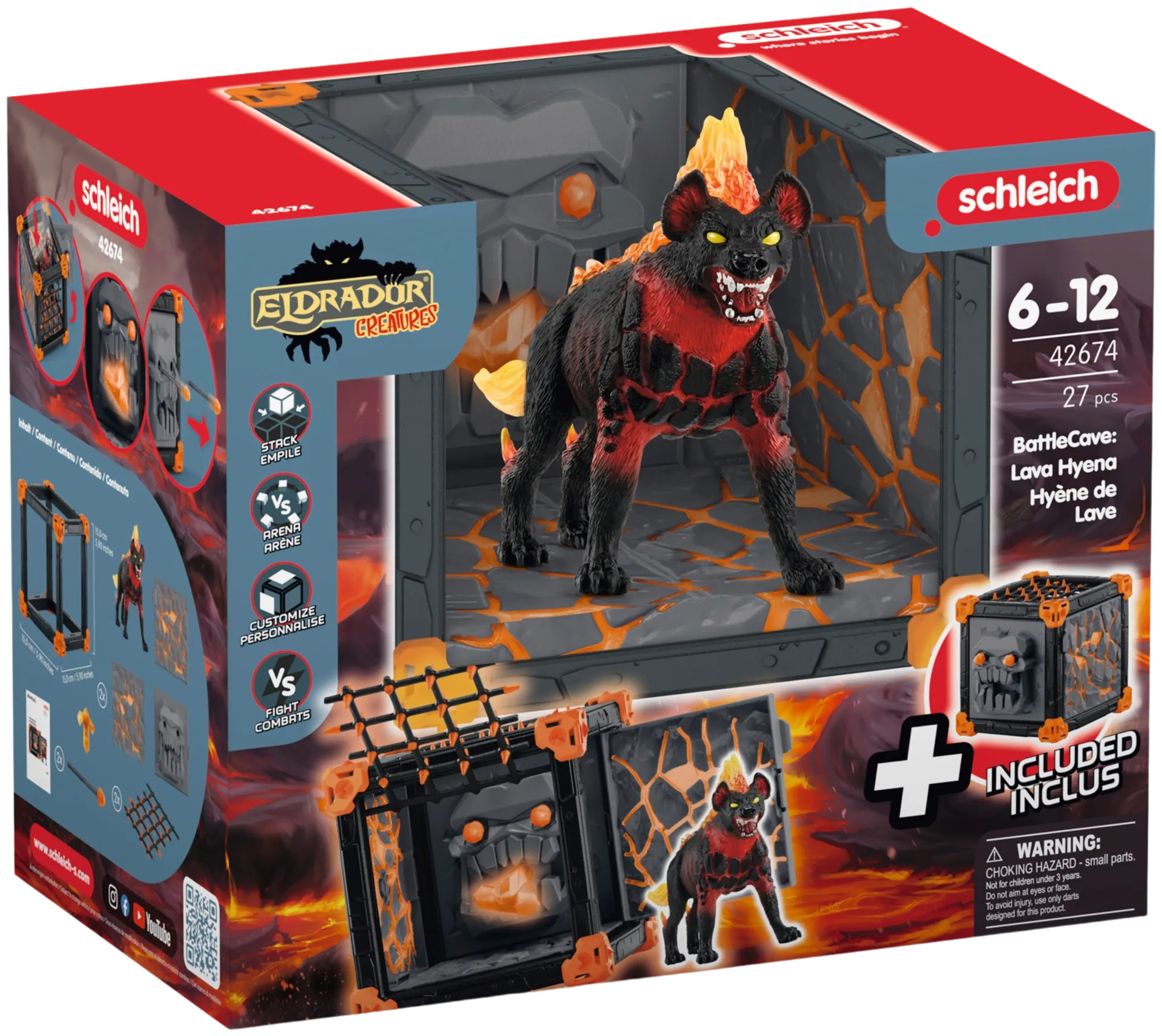 Schleich BattleCave Lava Hyeena - 6