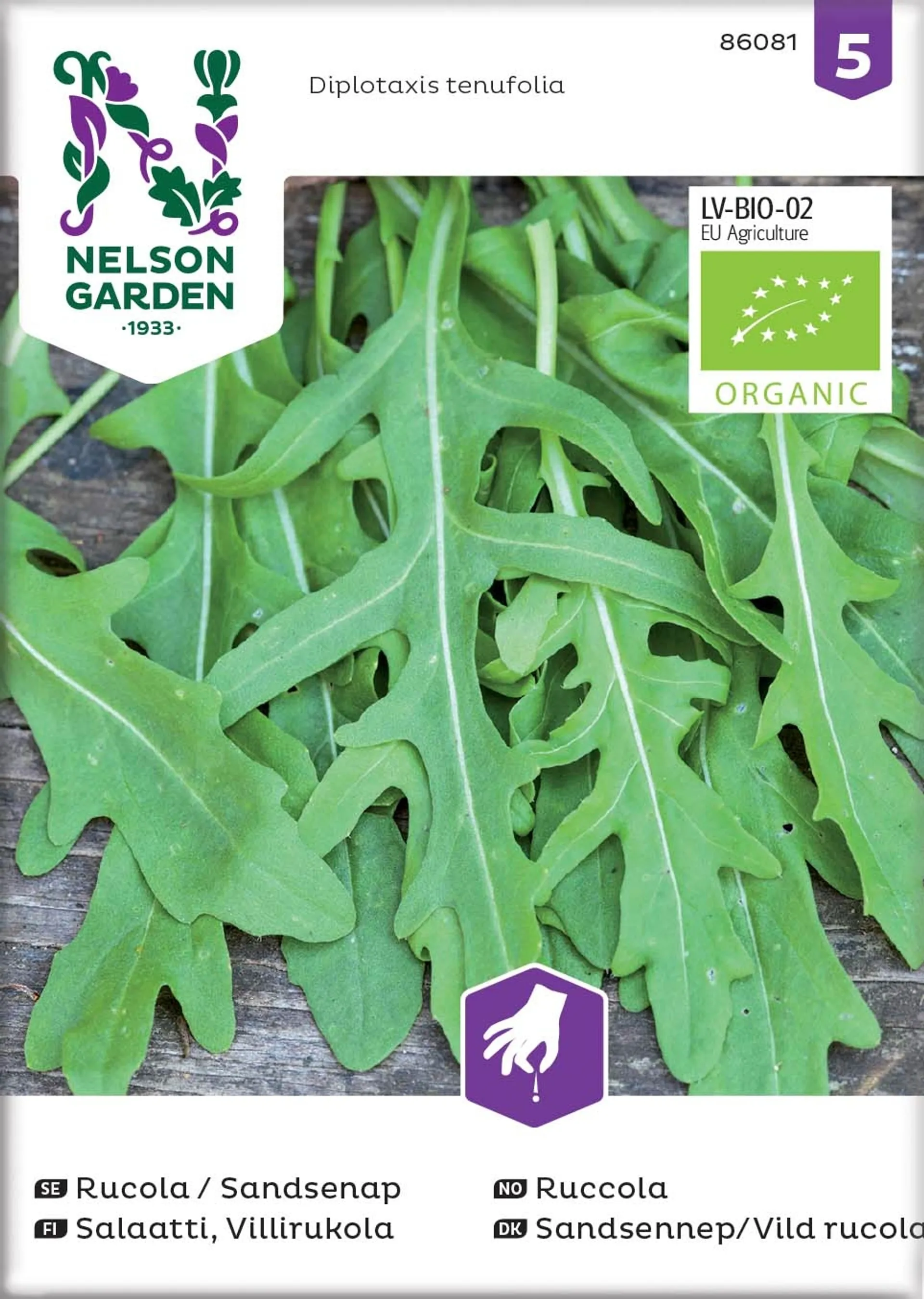 Nelson Garden Siemen Salaatti, Villirukola, luomu