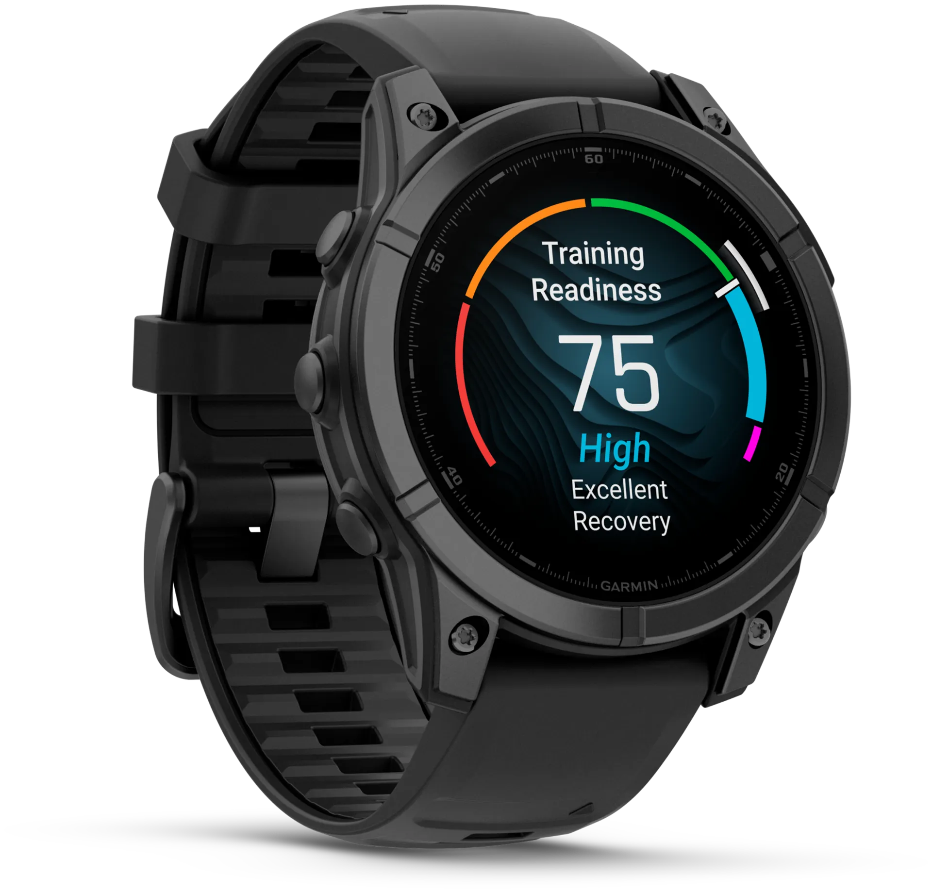 Garmin urheilukello Fenix E AMOLED 47 mm tummanharmaa teräs/musta - 6