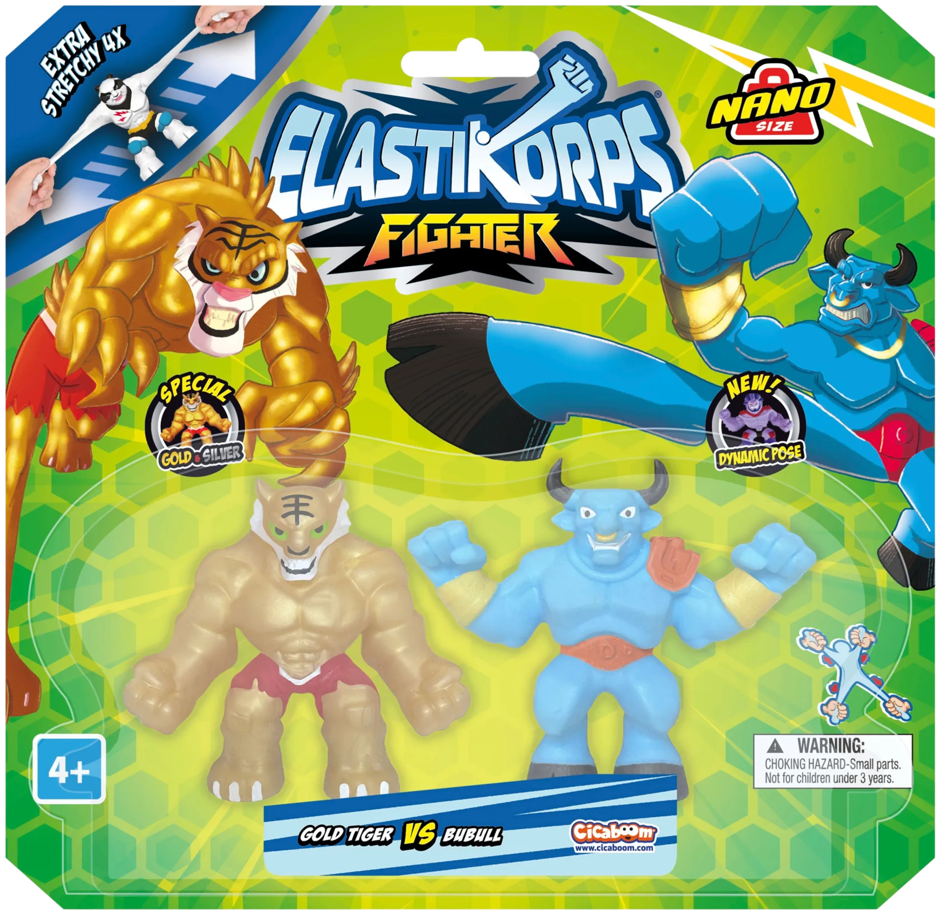 Elastikorps Nano Fighters -kamppailufiguurit 2 kpl - 4