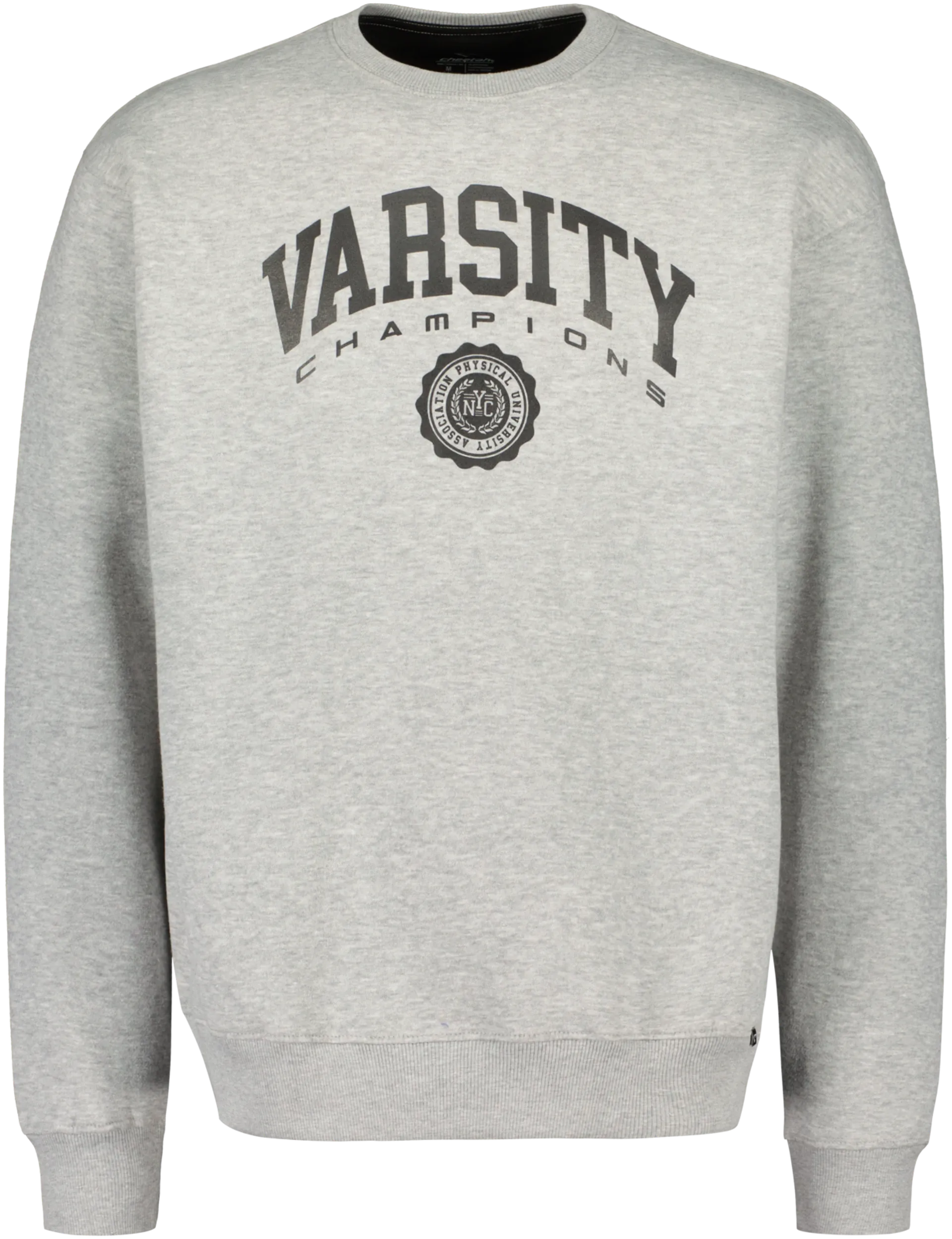 Cheetah miesten collegepusero Varsity CMT4344 - Grey Heather - 1