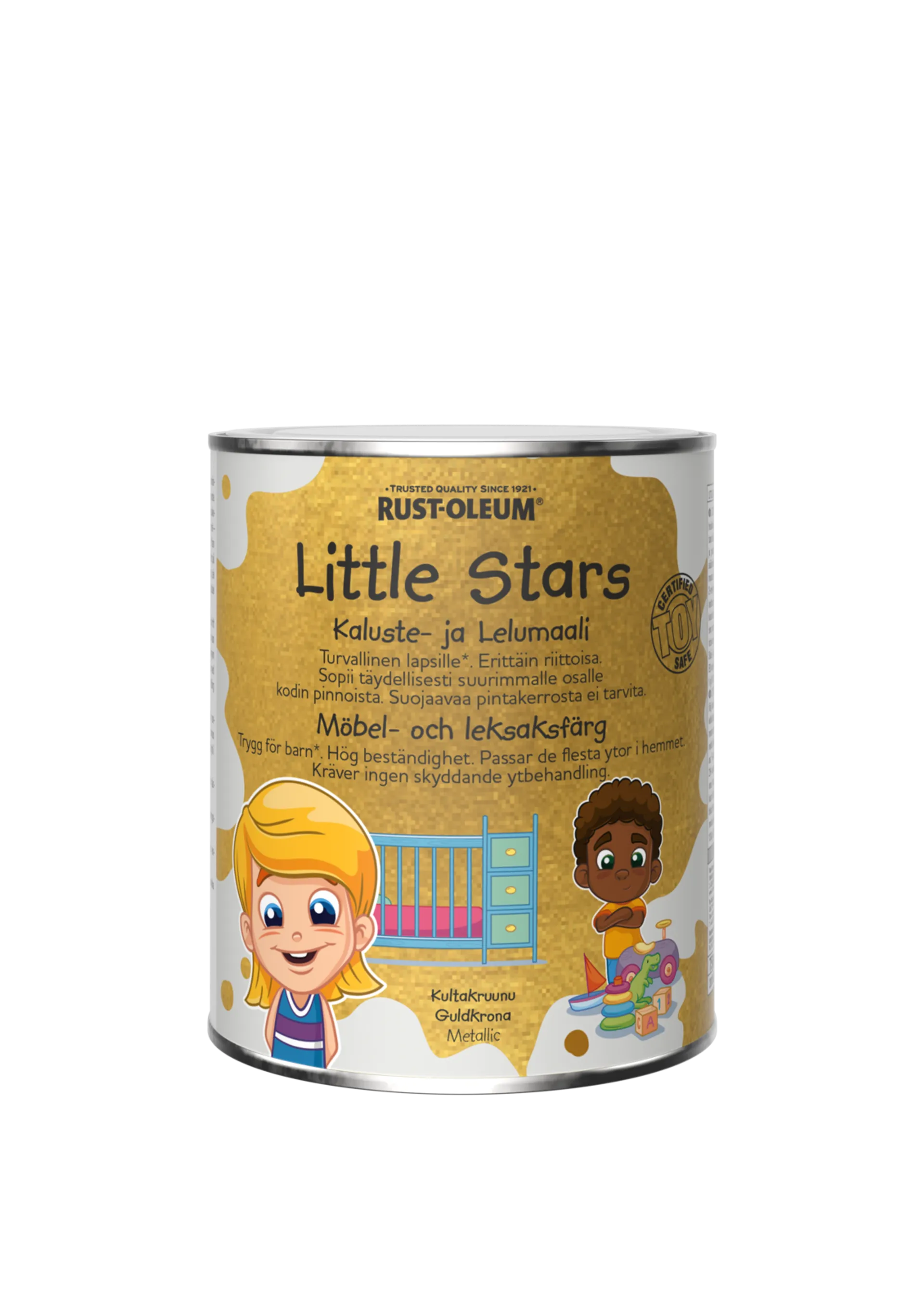 Rust-Oleum Little Stars Kaluste- ja Lelumaali Metallic 750ml Kultakruunu - 1