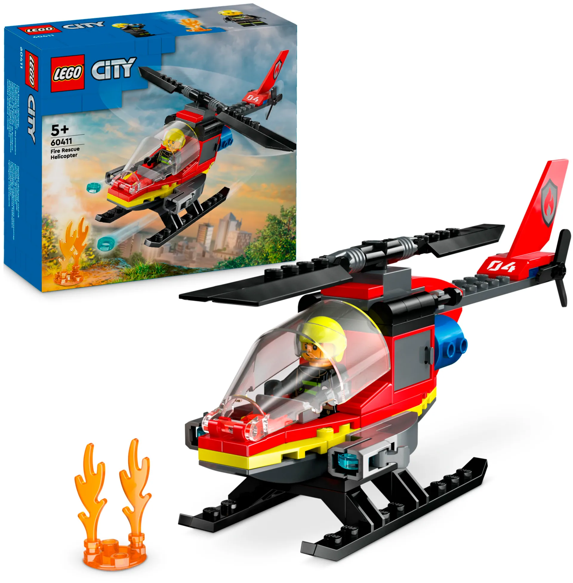LEGO City Fire 60411 Palokunnan pelastushelikopteri - 1