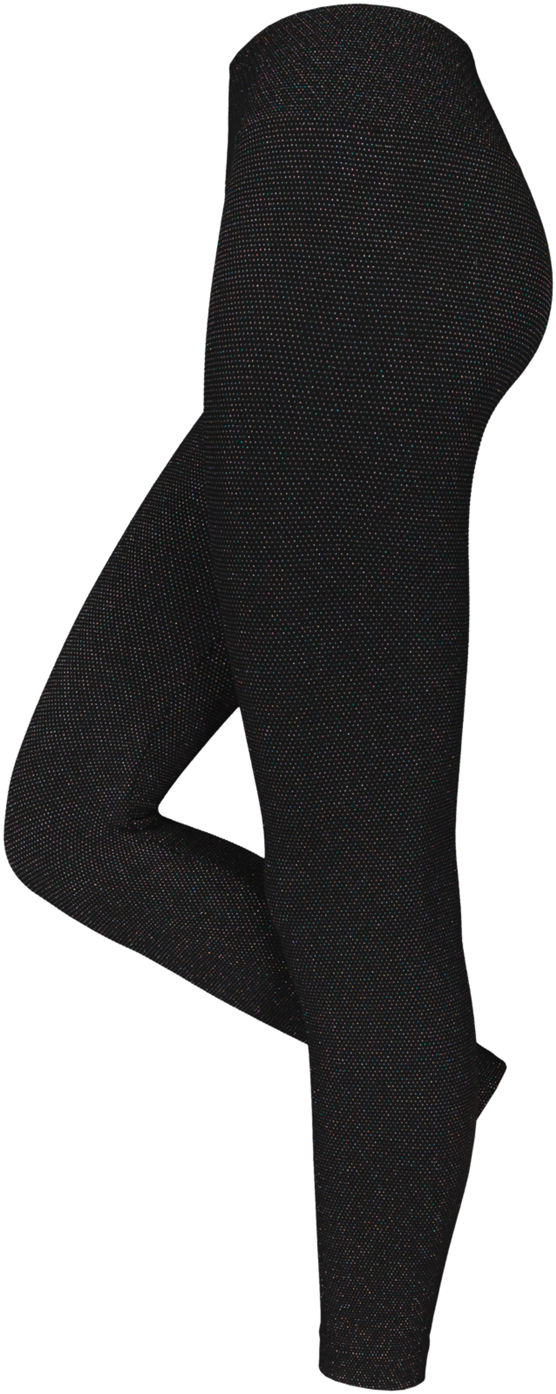 House naisten lurex-leggingsit 118NRMC23 - BLACK - 2