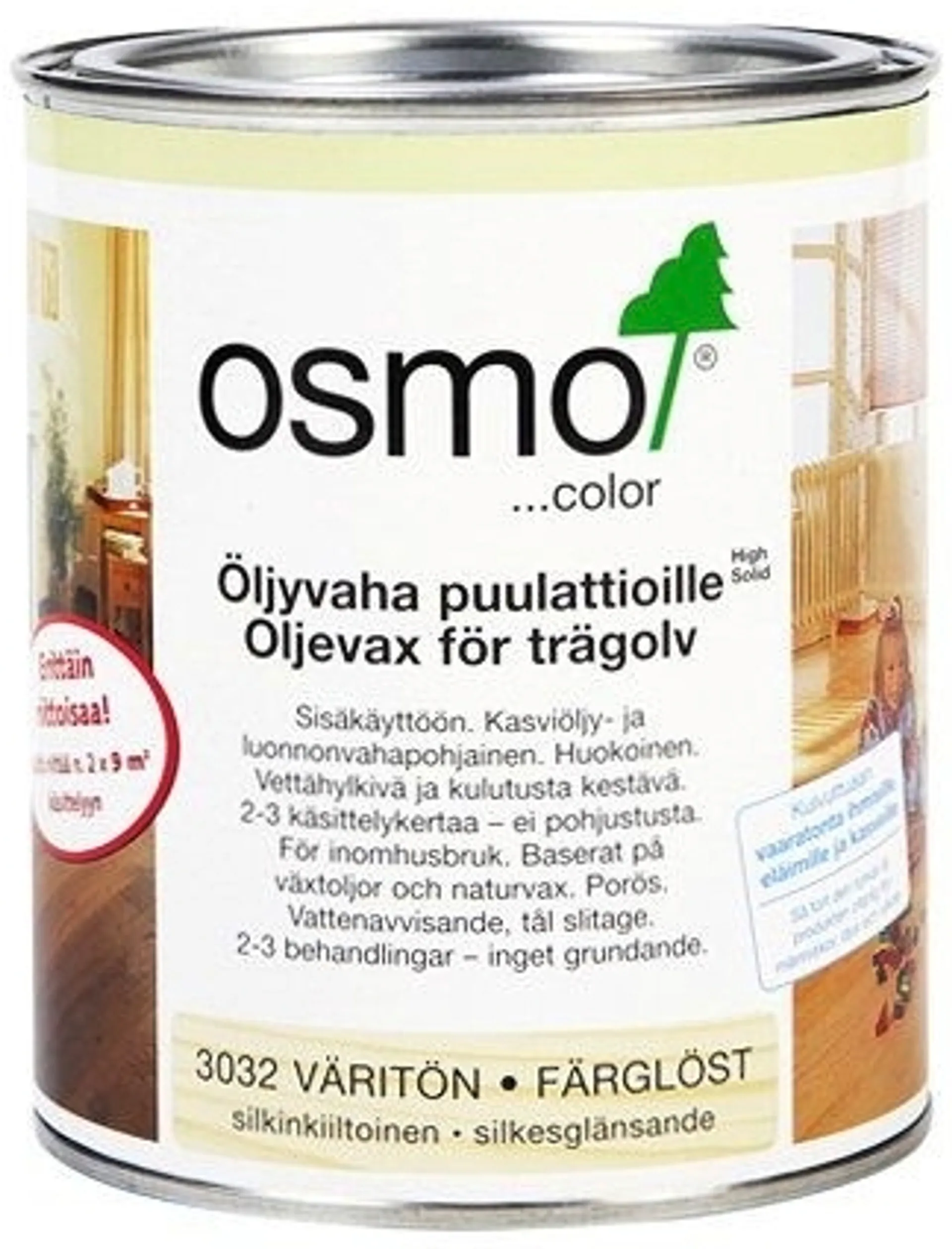 Osmo Color 750ml öljyvaha 3032 väritön silkinhimmeä