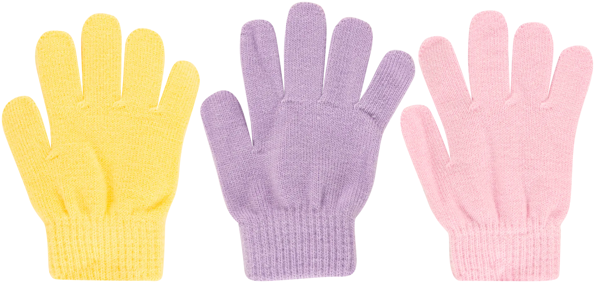 Lasten stretch-sormikkaat 3-pack 237C082410 - Lilac/yellow/pink - 1